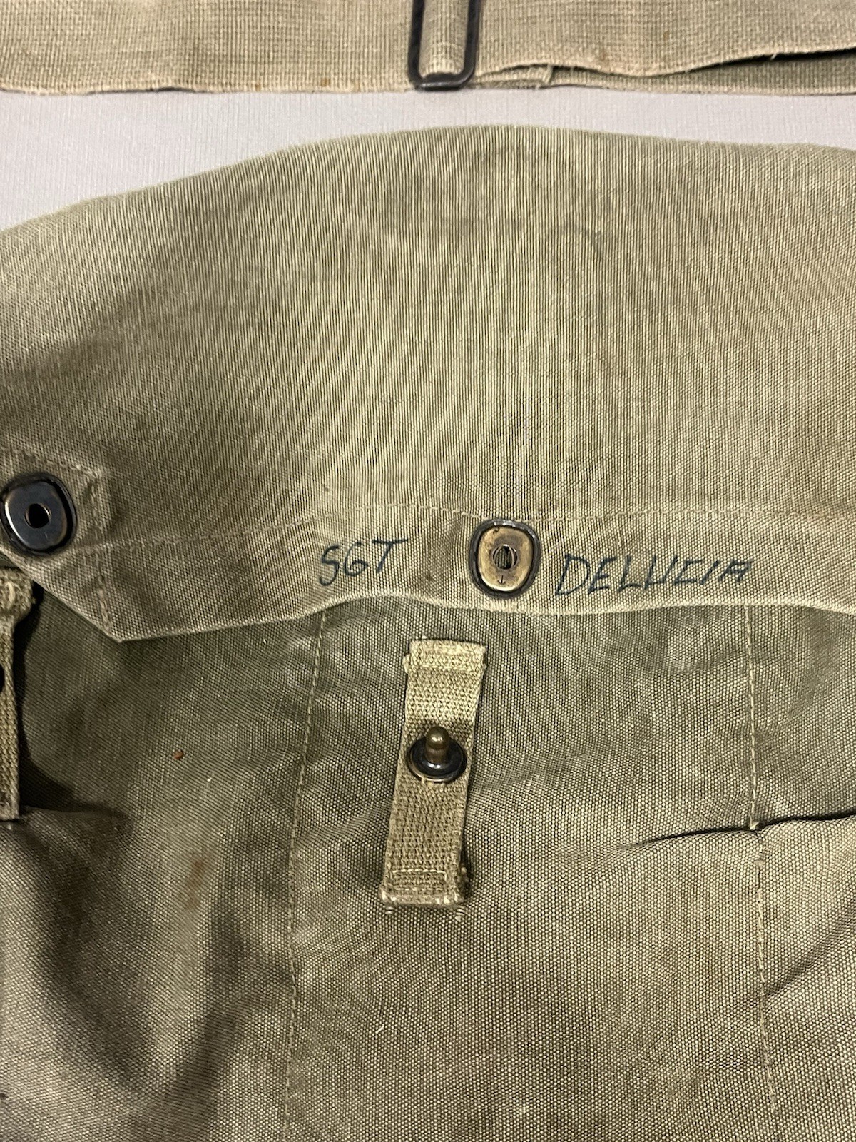 Original WW2 US Army GAS MASK Canister Canvas Bag ( No Mask) Named Maker Marked
