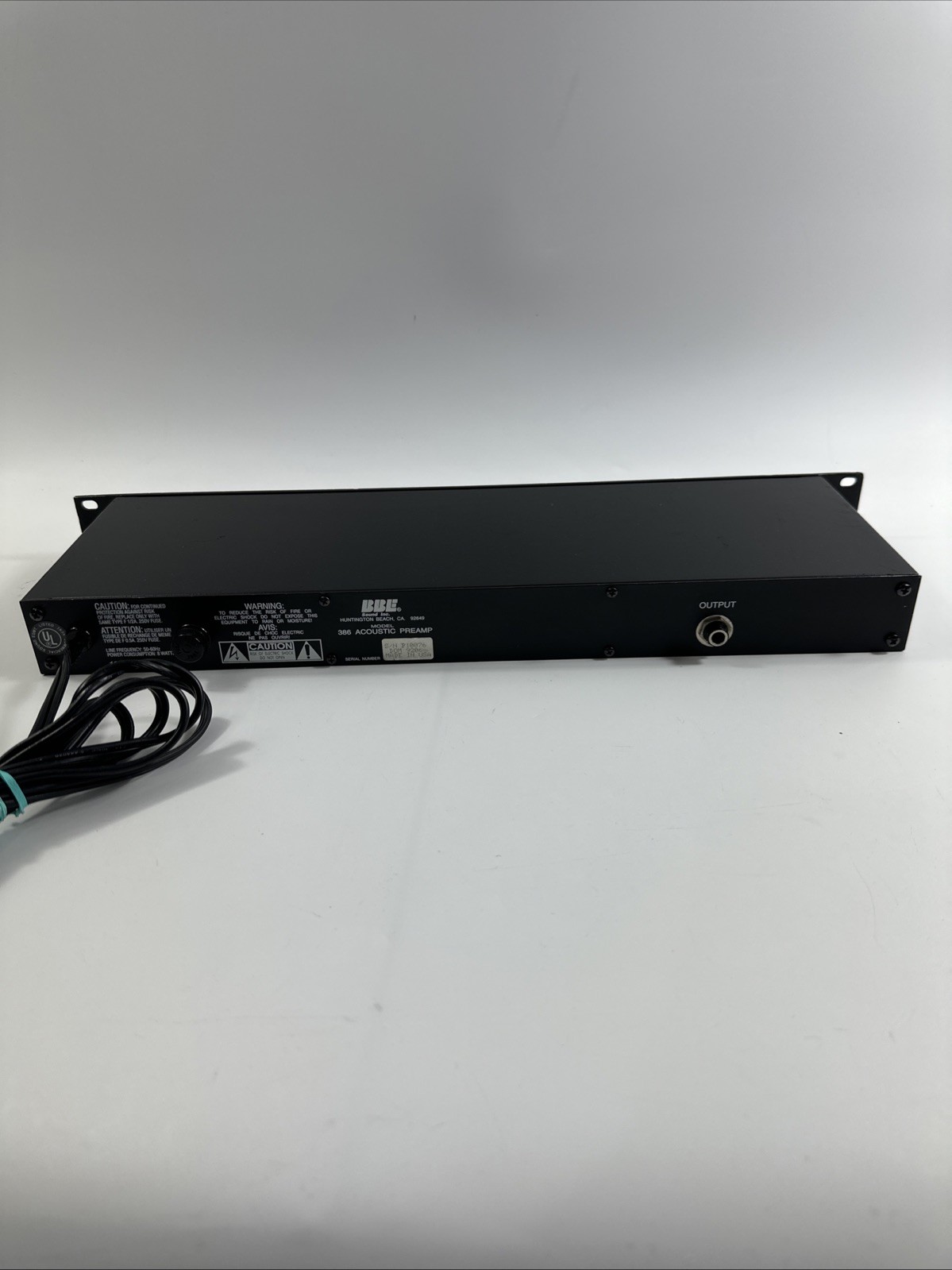 BBE 386 Acoustic Preamp - Rack Gear Effects