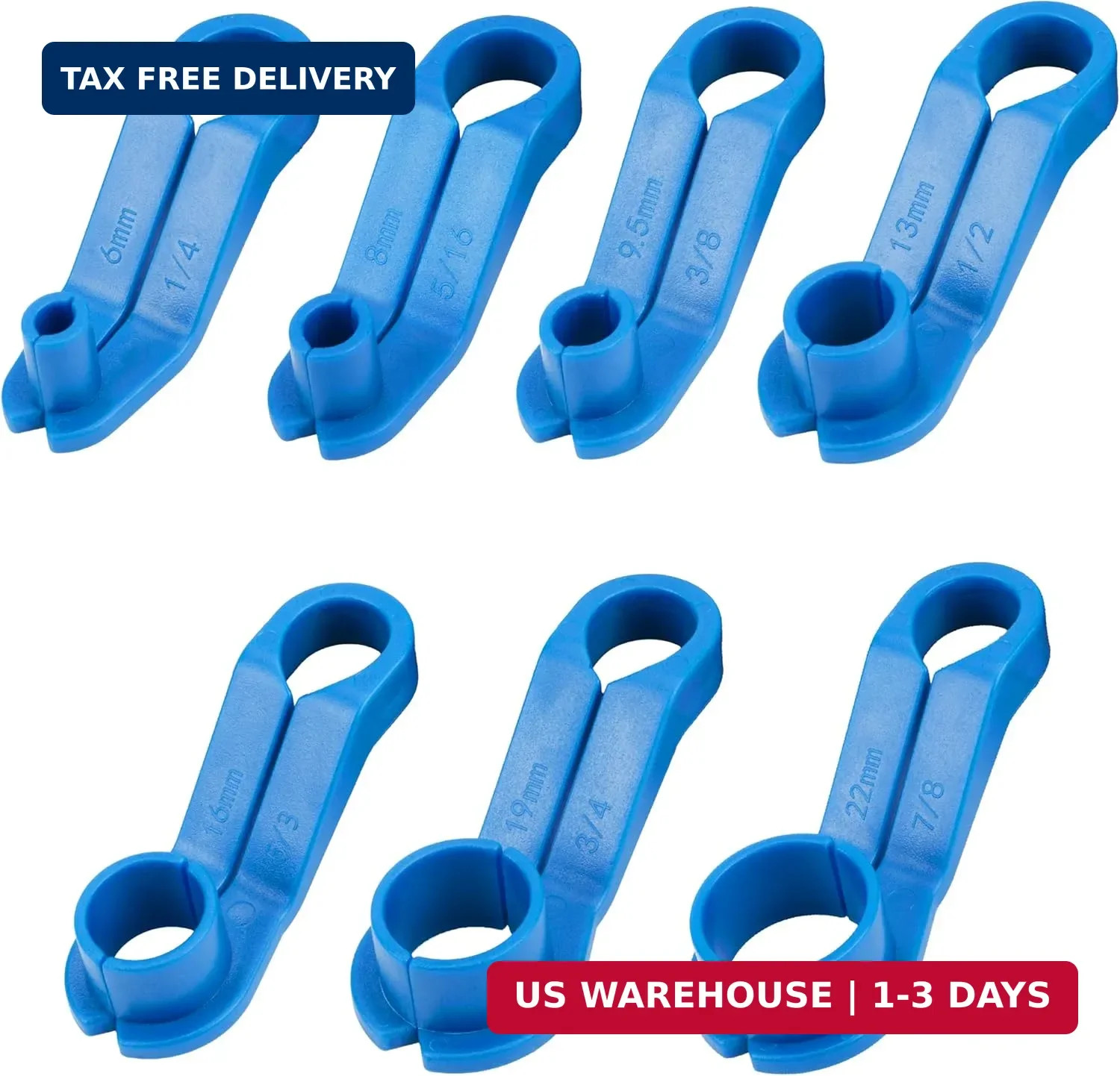 BFXM 7Pcs Fuel Line Disconnect Tool Set, 1/4 5/16 3/8 1/2 5/8 3/4 7/8 Inch Fuel