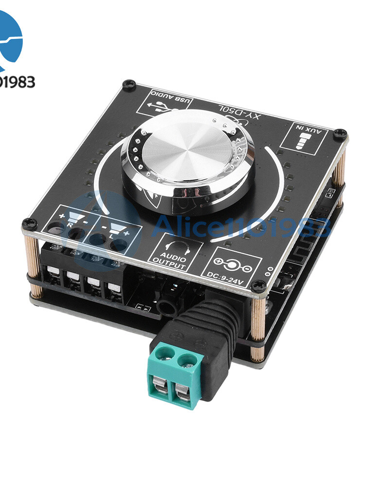 D50L Bluetooth 5.1 Stereo Audio Power Amplifier Board Rhythm Light APP Control