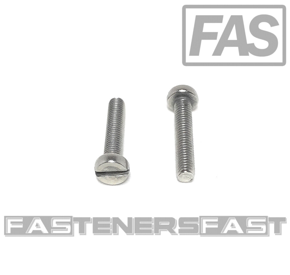 (50) M3-0.5 x16 Stainless Steel Slotted Cheese Head Machine Screw DIN84 A2 M3x14