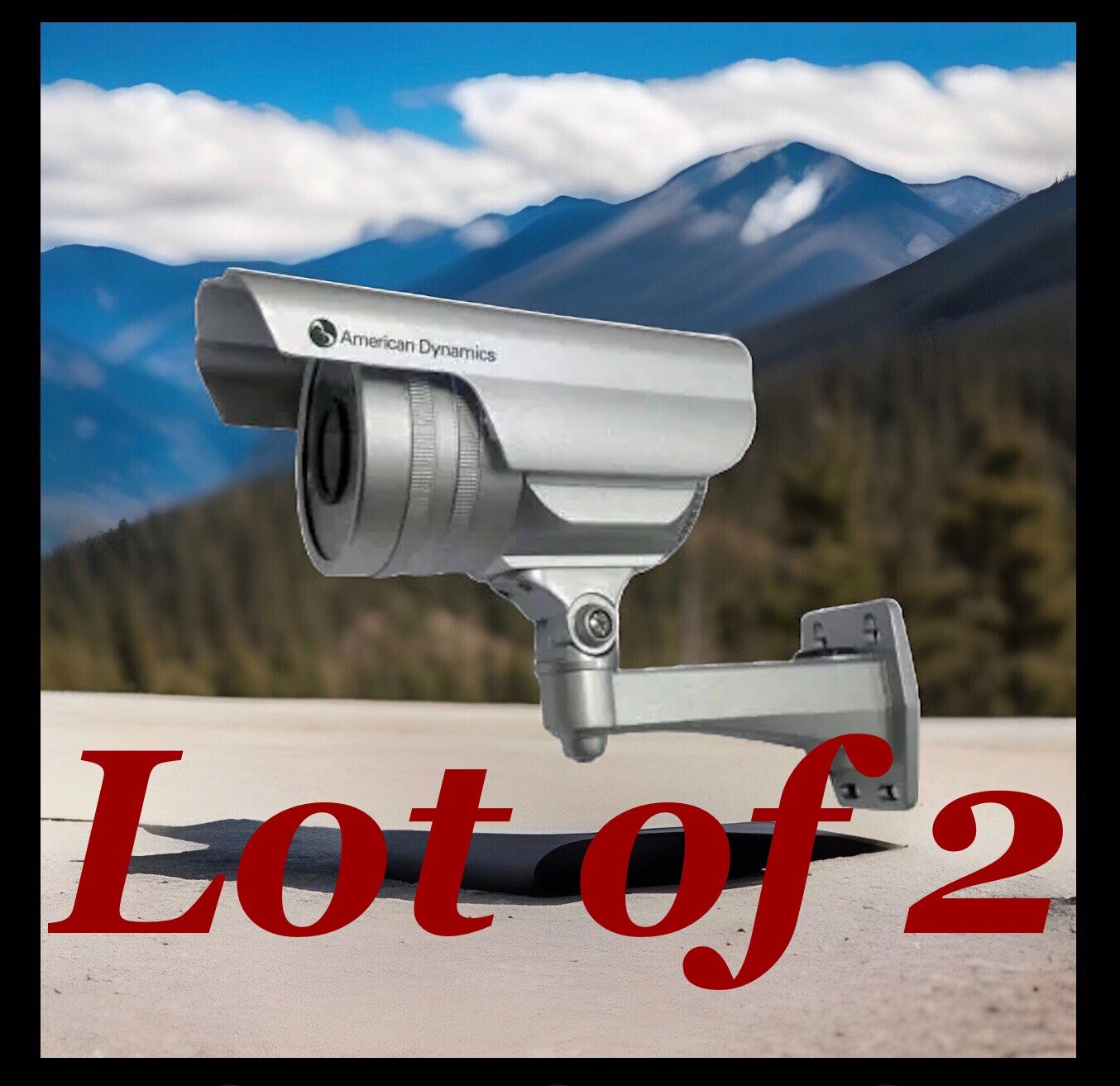 Lot 2 IR Bullet Security Color Cameras W/ PAL 600TVL 9-22mm Outdoor Indoor NEW!