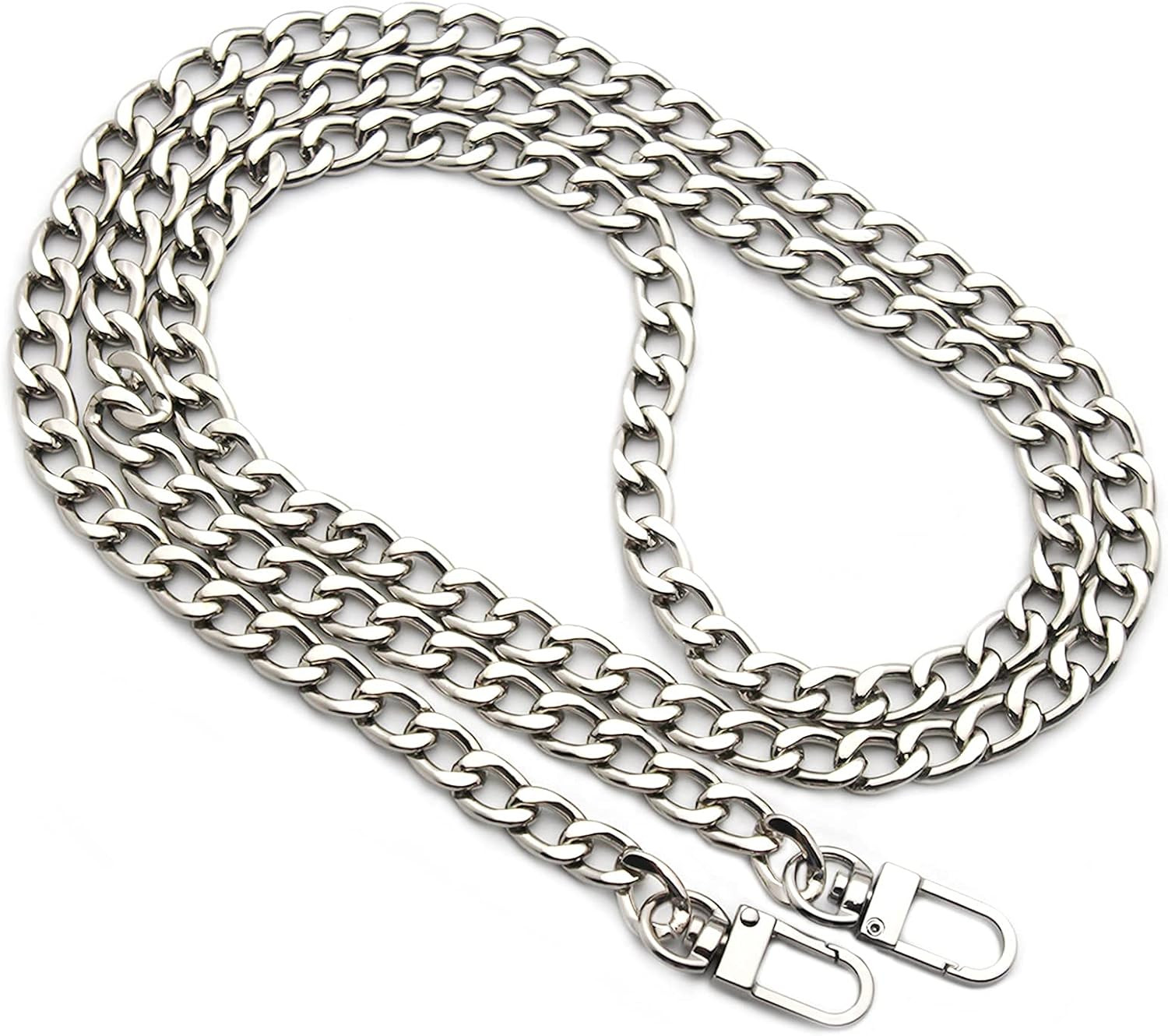 47” Flat Chain Strap DIY Iron Handbag Chains Replacement Purse Straps Shoulder C