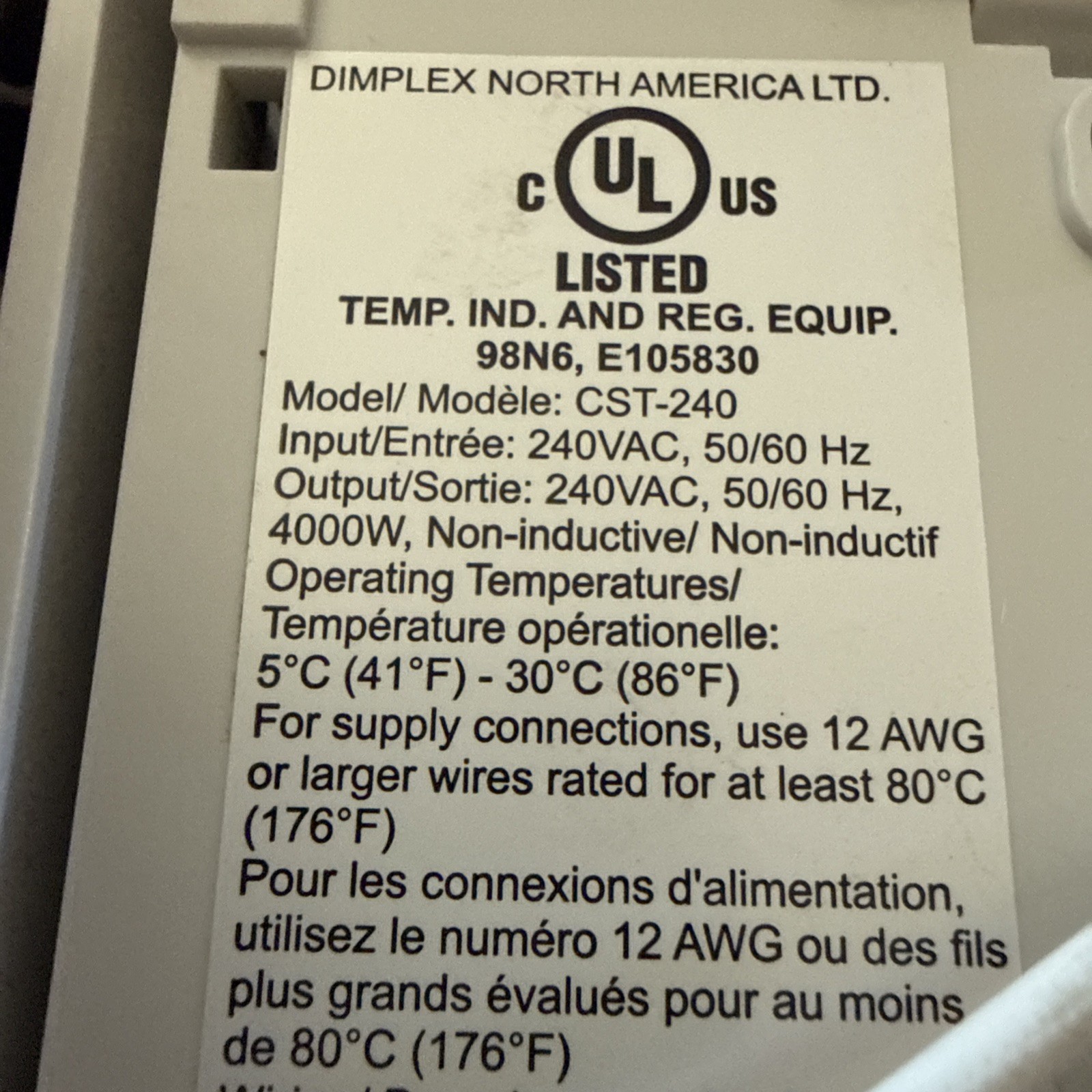 Dimplex Connex Smart Thermostat