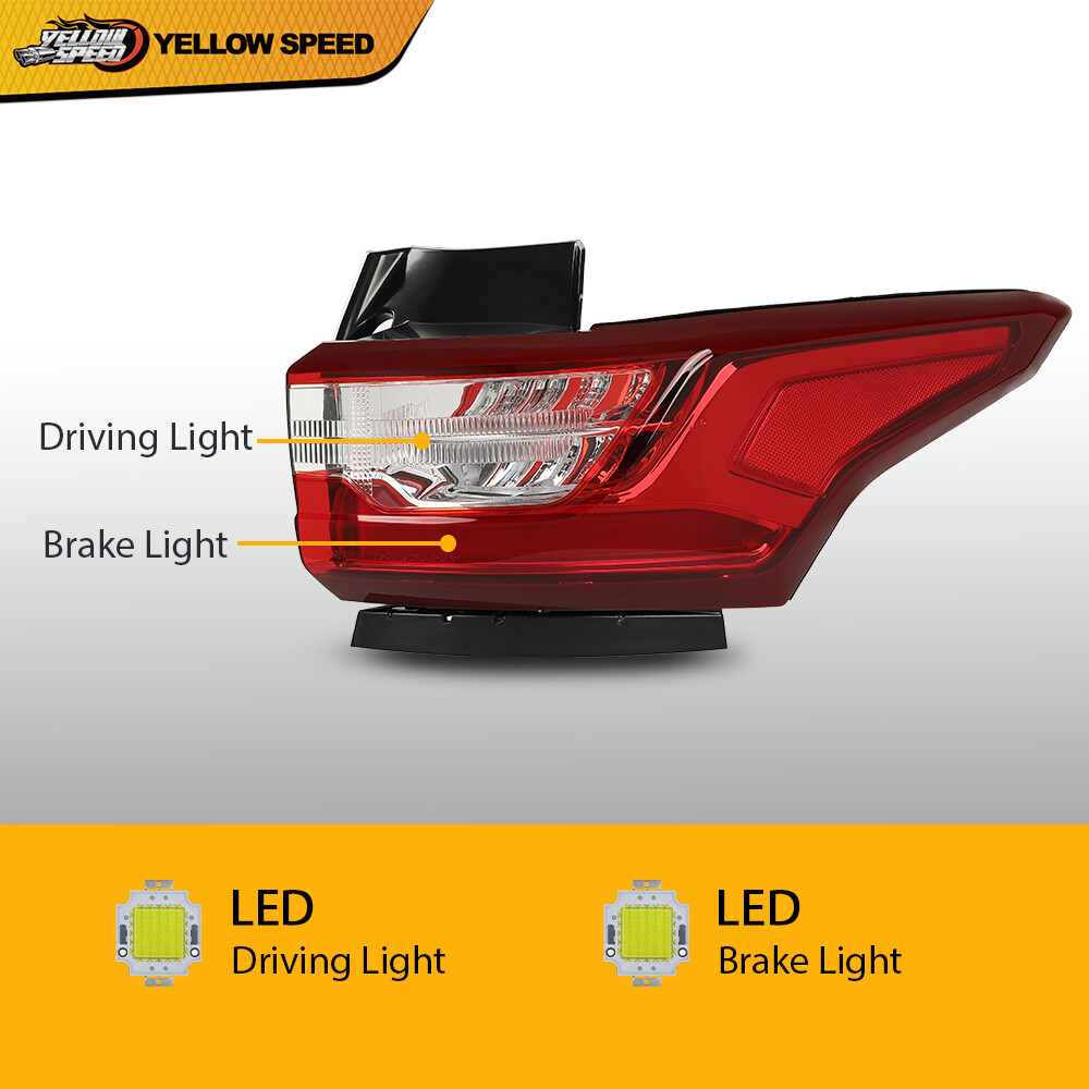 Fit For 18-21 Chevrolet Traverse Passenger Side RH LED Right Tail Light Outside