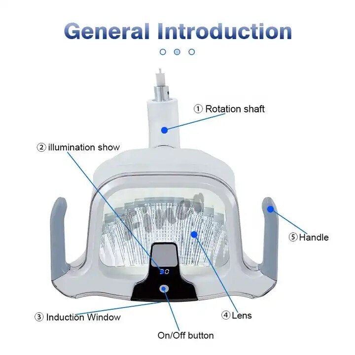 Adjustable Dental Chair LED Light Sensor Switch Shadowless Reflecting Lamp 22mm