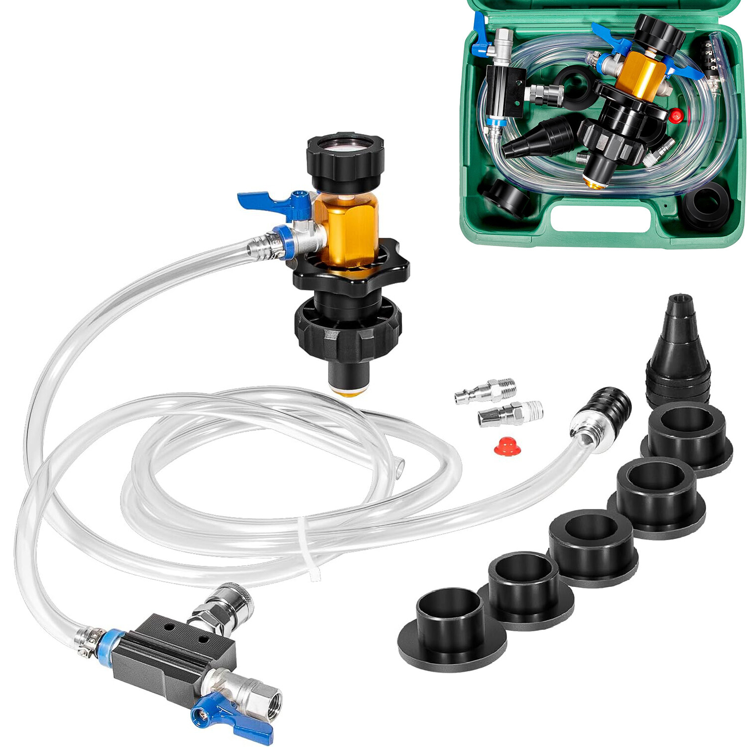 24444 Coolant System Refiller Kit Vacuum Coolant Refill Tool Vacuum Leak Tester