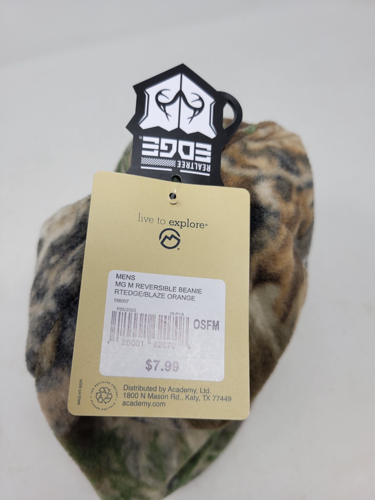 (2) New Magellan Outdoors Reversible Beanie Realtree Edge/Blaze Orange #1560007