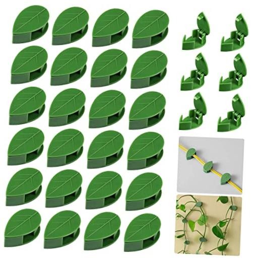 QRWT 30 Pieces Plant Climbing Wall Fixture Clips Self 30Pcs-Leaf Shaped