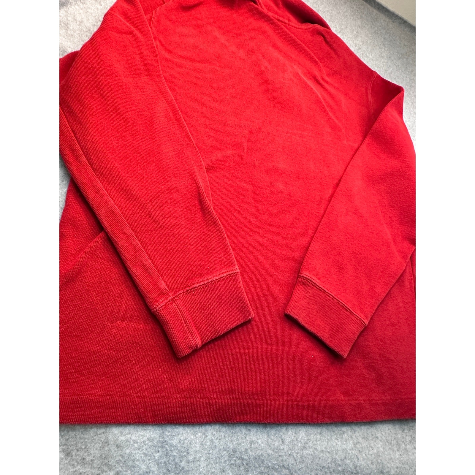 Polo Ralph Lauren Quarter Zip Pullover Cotton Knit Red Medium Classic Prep