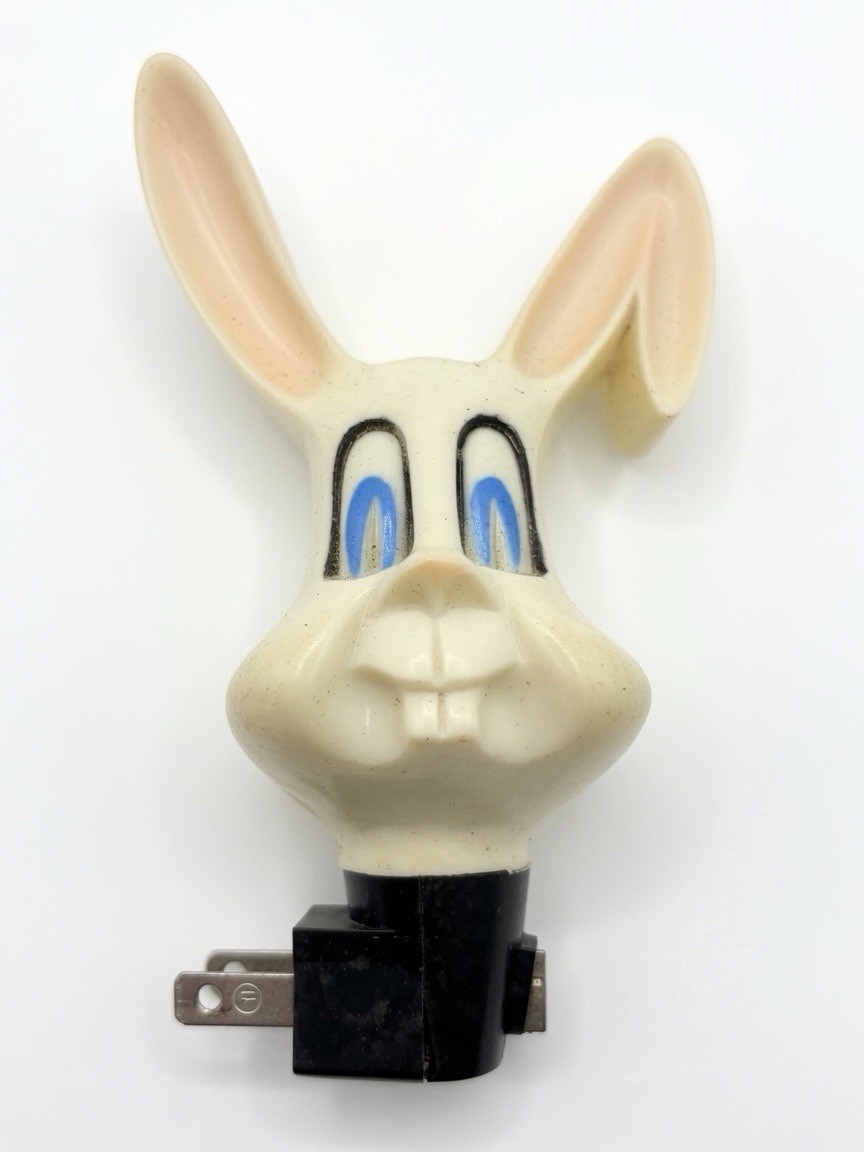 Vintage Bugs Bunny Night Light Lamp Warner Bros Ears Bulb Socket