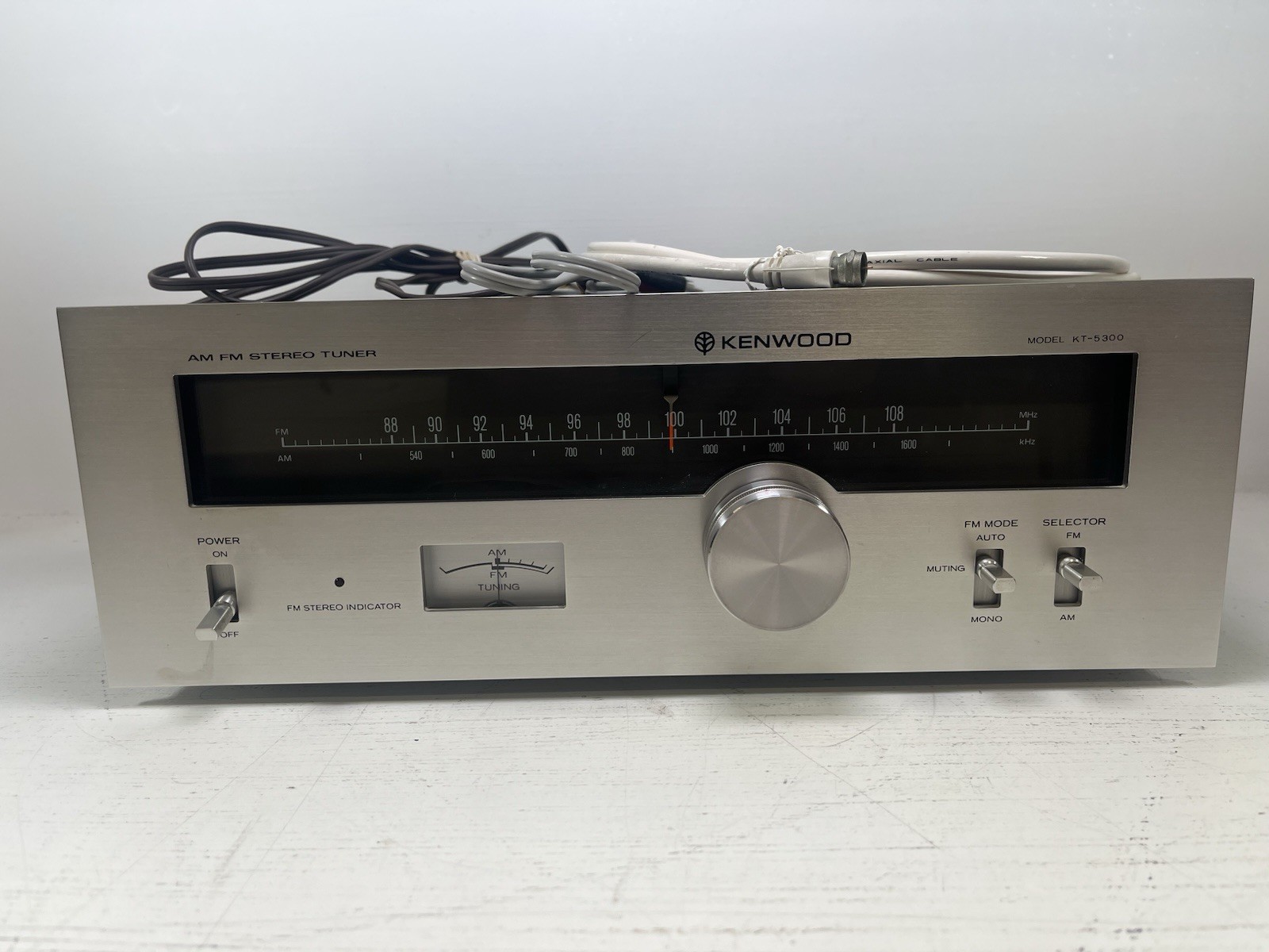 Kenwood KT-5300 AM / FM Stereo Tuner ~ Tested & Working