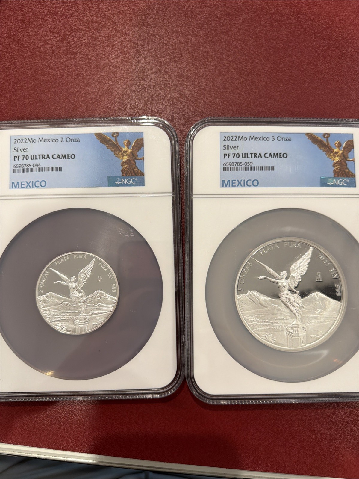 2022  5 Onza & 2 Onza Libertad Set NGC PF70 Ultra Cameo! Only 1700 Minted