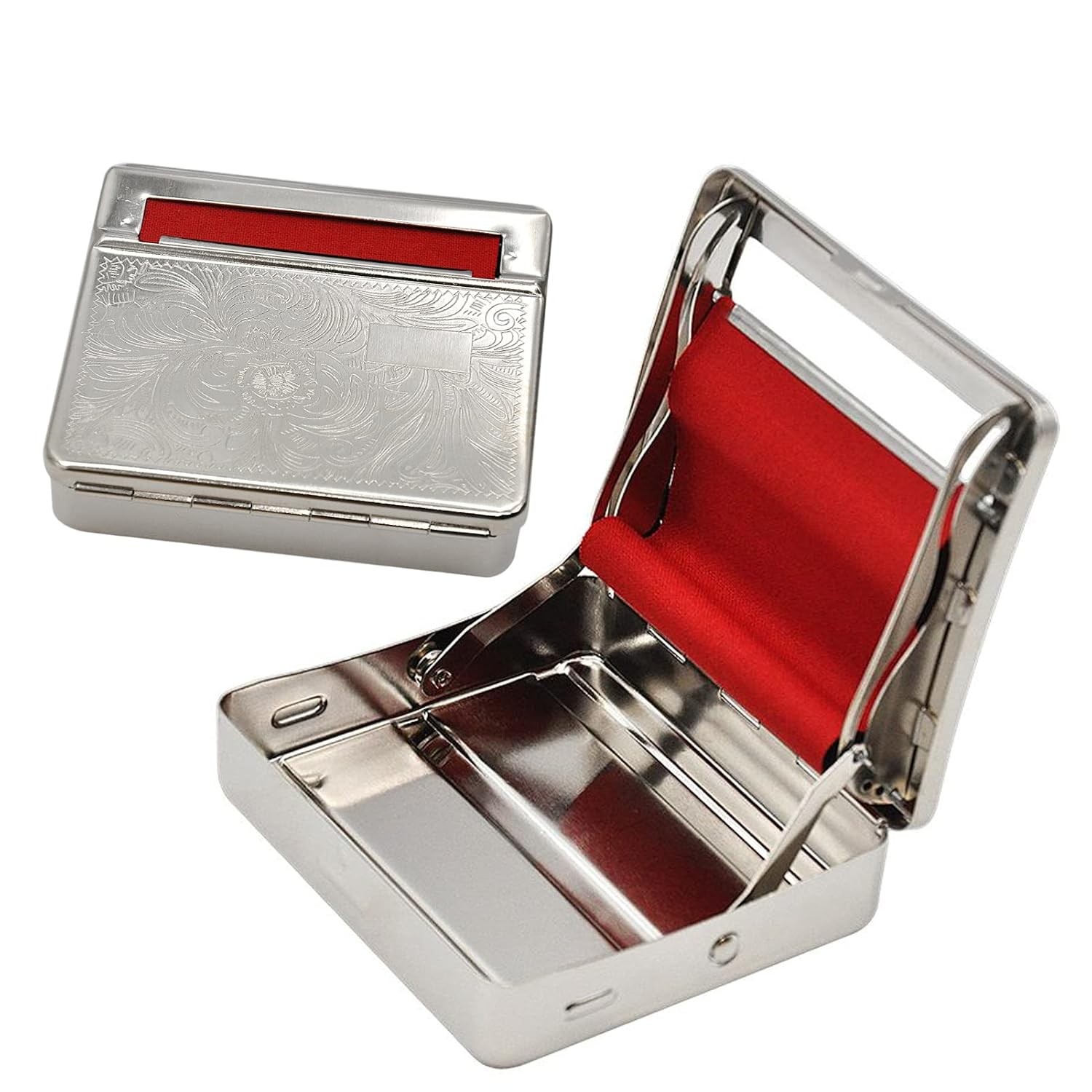 Rolling Machine Metal Red Cloth Automatic Cigarette Tobacc Roller Box