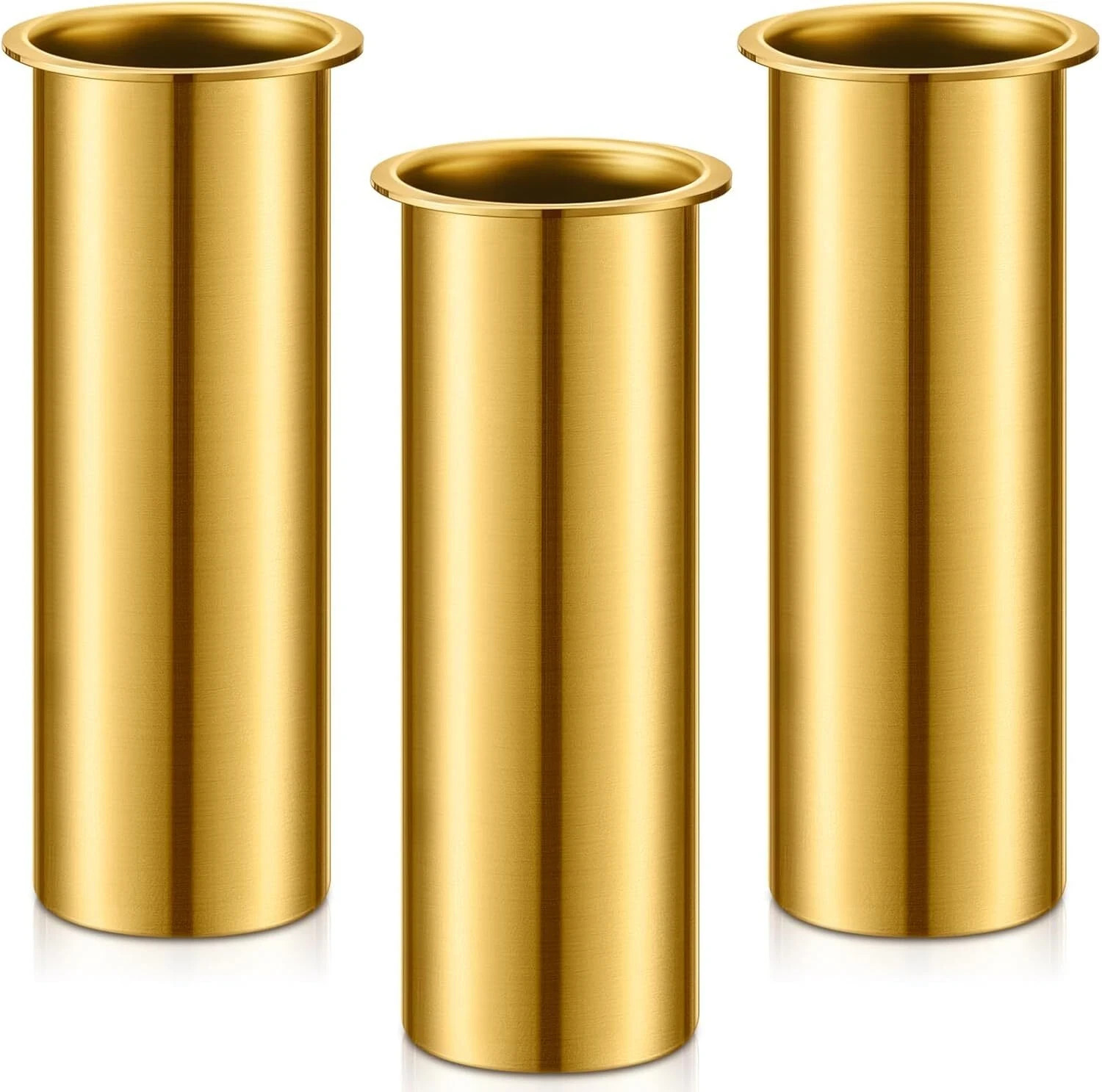 3 Pcs Brass Drain Tube 3 x 1 Inches Boat Drain Tube Plug Brass Boat Drain Plu...