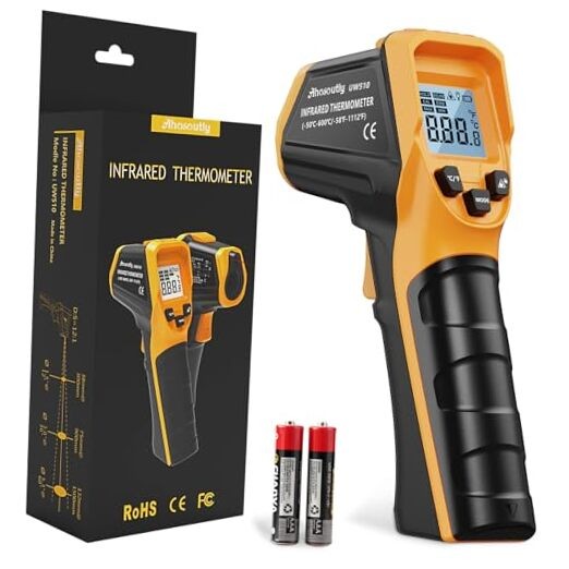 Cal Yellow Laser Infrared Thermometer - 58°F to 1112°F, Powered by Infrared
