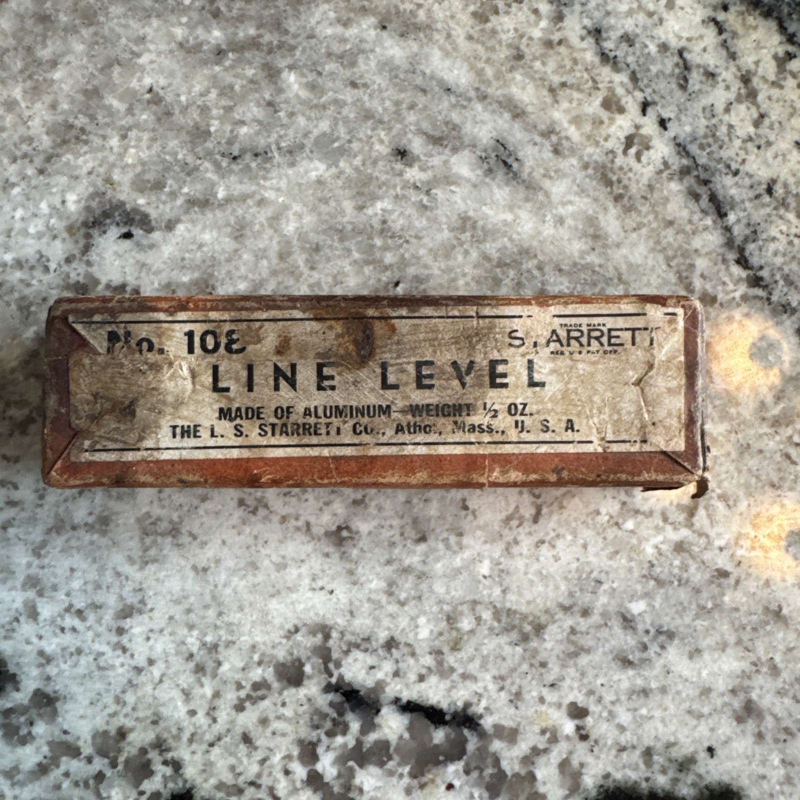 Starrett Line Level No 108 In Original Box
