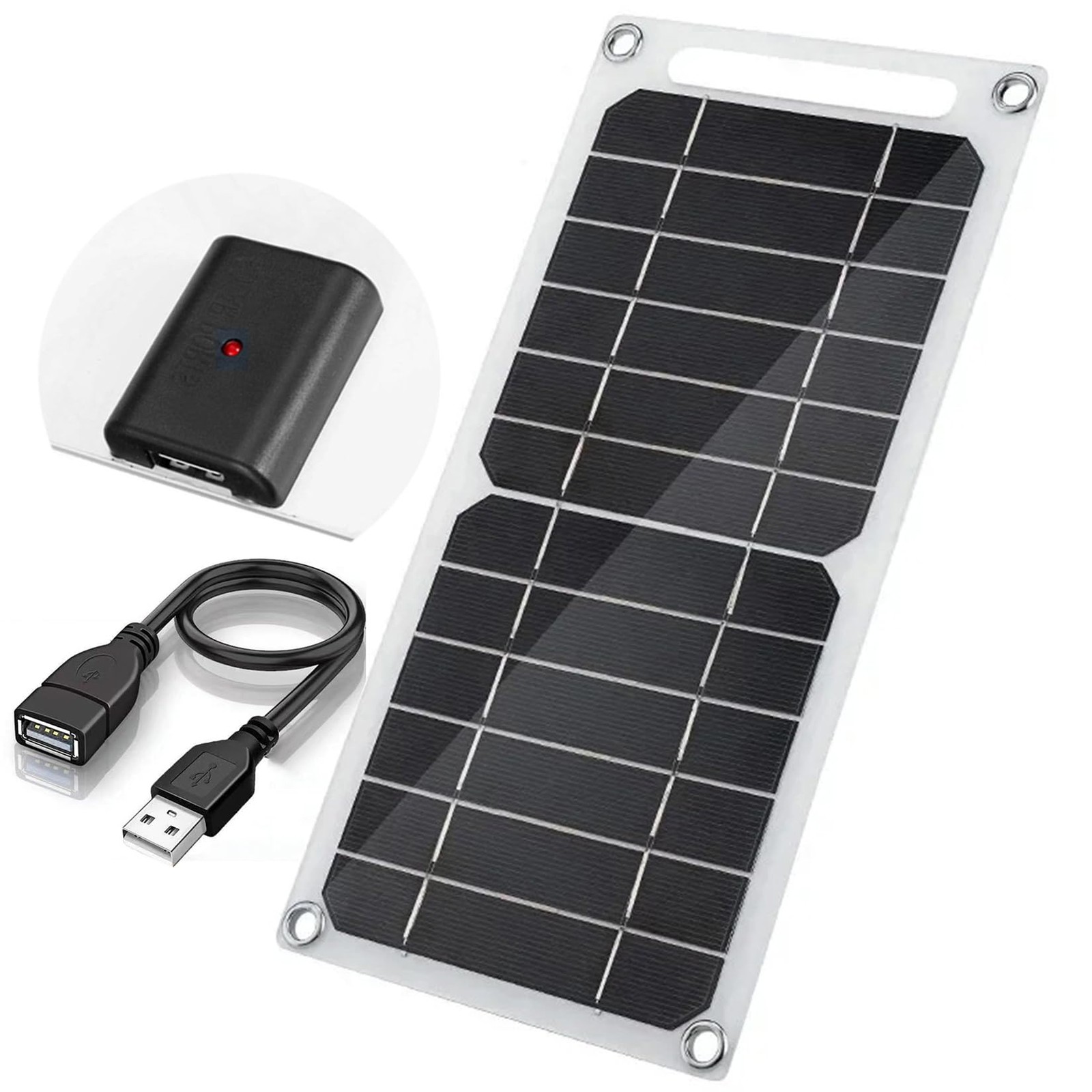Mini 5V 6W USB Solar Panel, Portable 5 Volt 6 Watt High Efficiency Monocrysta...