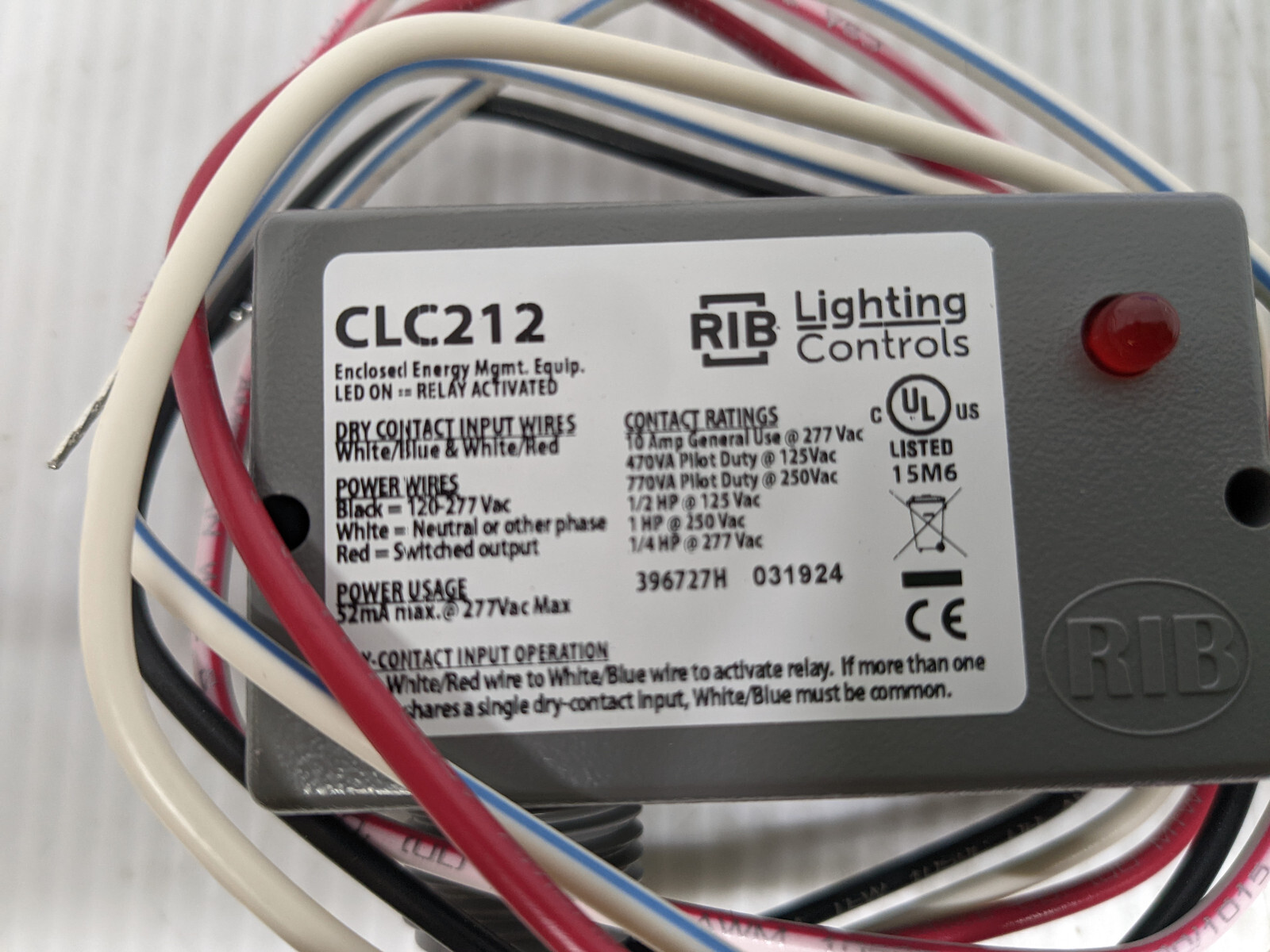 RIB Lighting Controls CLC212 Closet Light Switch