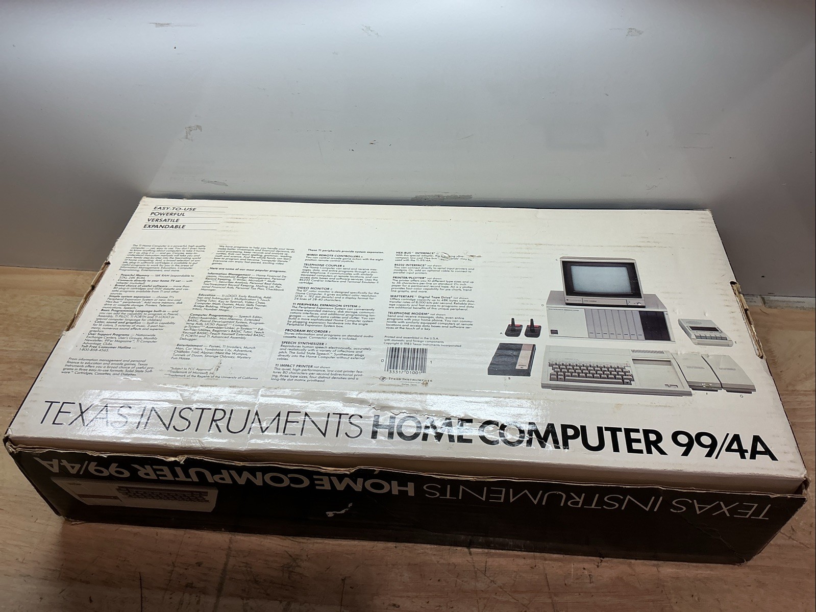 VINTAGE Texas Instruments TI 99/4A Home Computer In Original Box