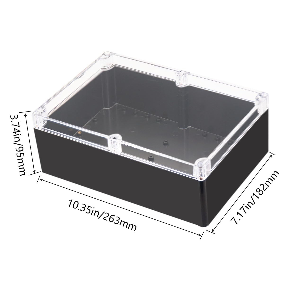 Project Box IP65 Waterproof Junction Box ABS Plastic Black Electrical Boxes DIY