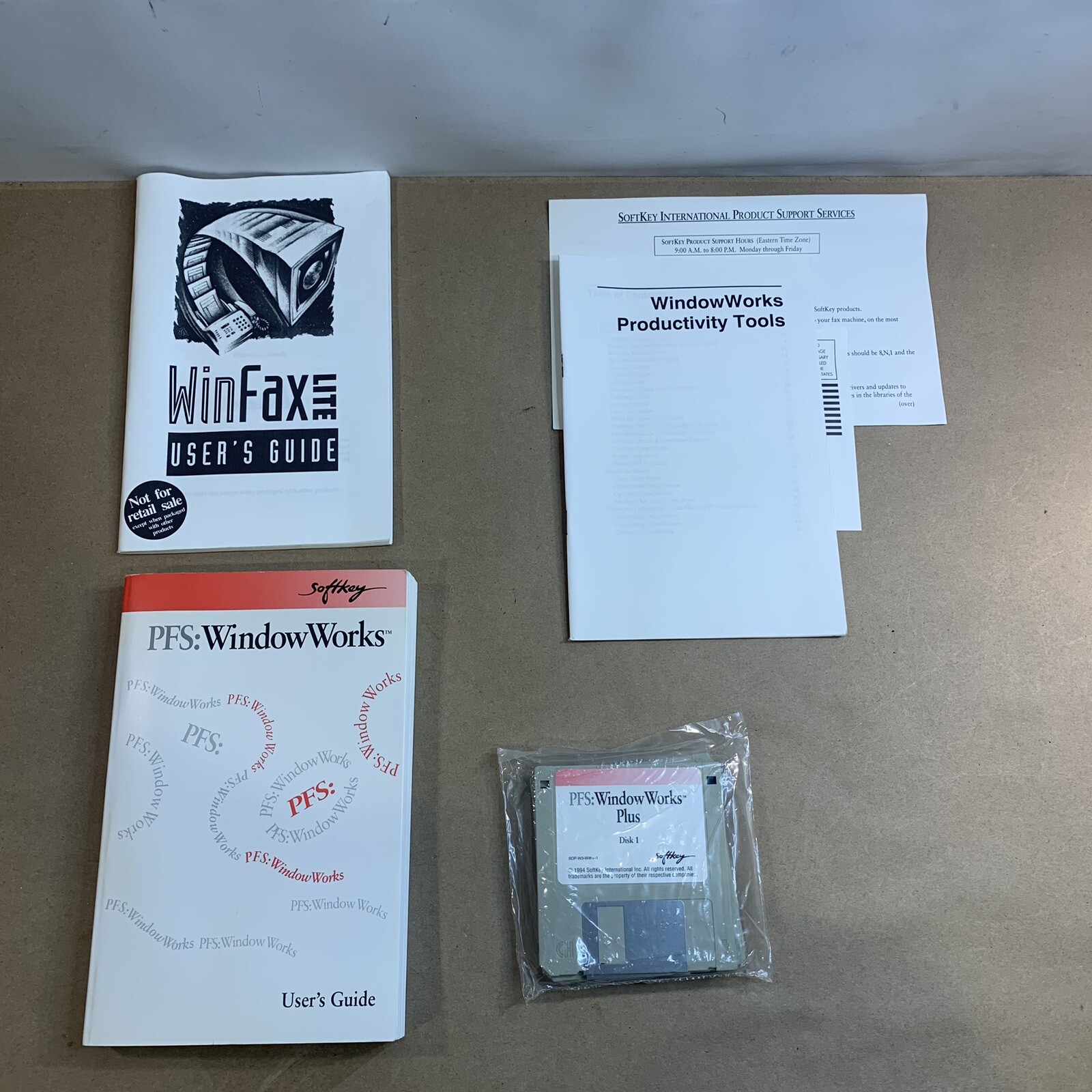 1994 Softkey PFS: Window Works Plus Floppy Disks & User Guide User Manual
