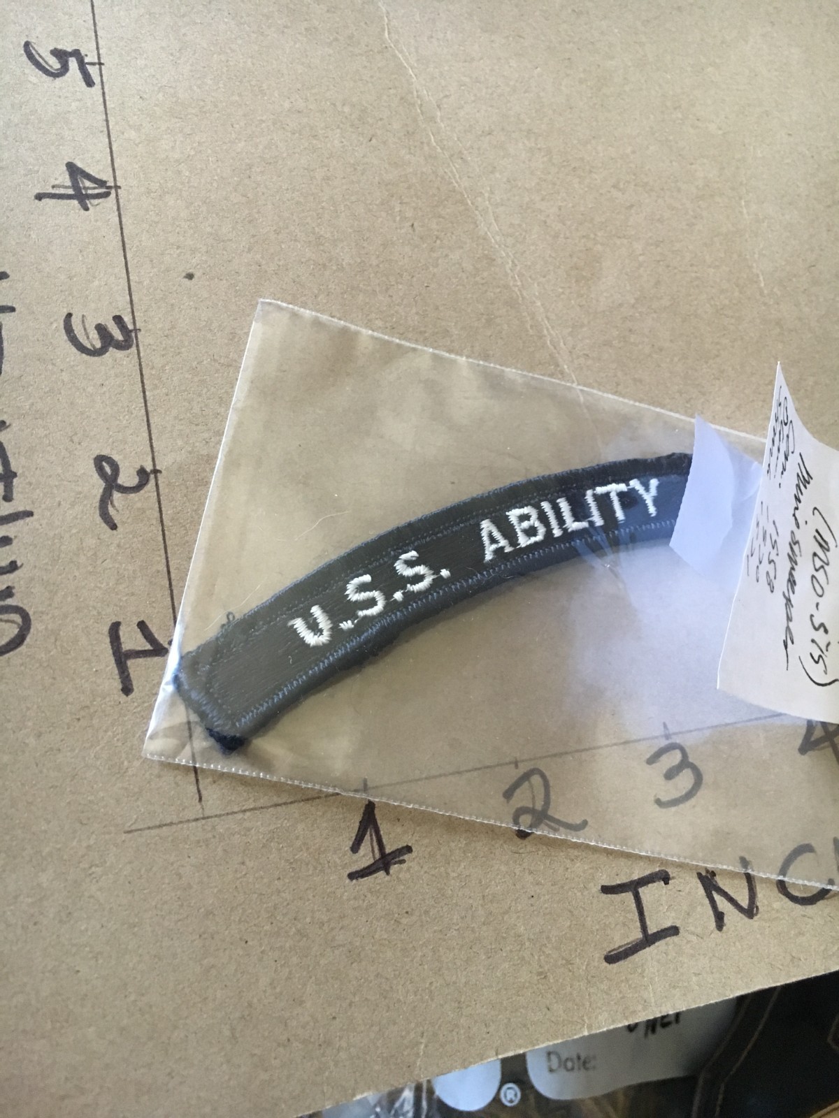 US NAVY SHOULDER STRIP TAB *** rocker *** Patch USS Ability
