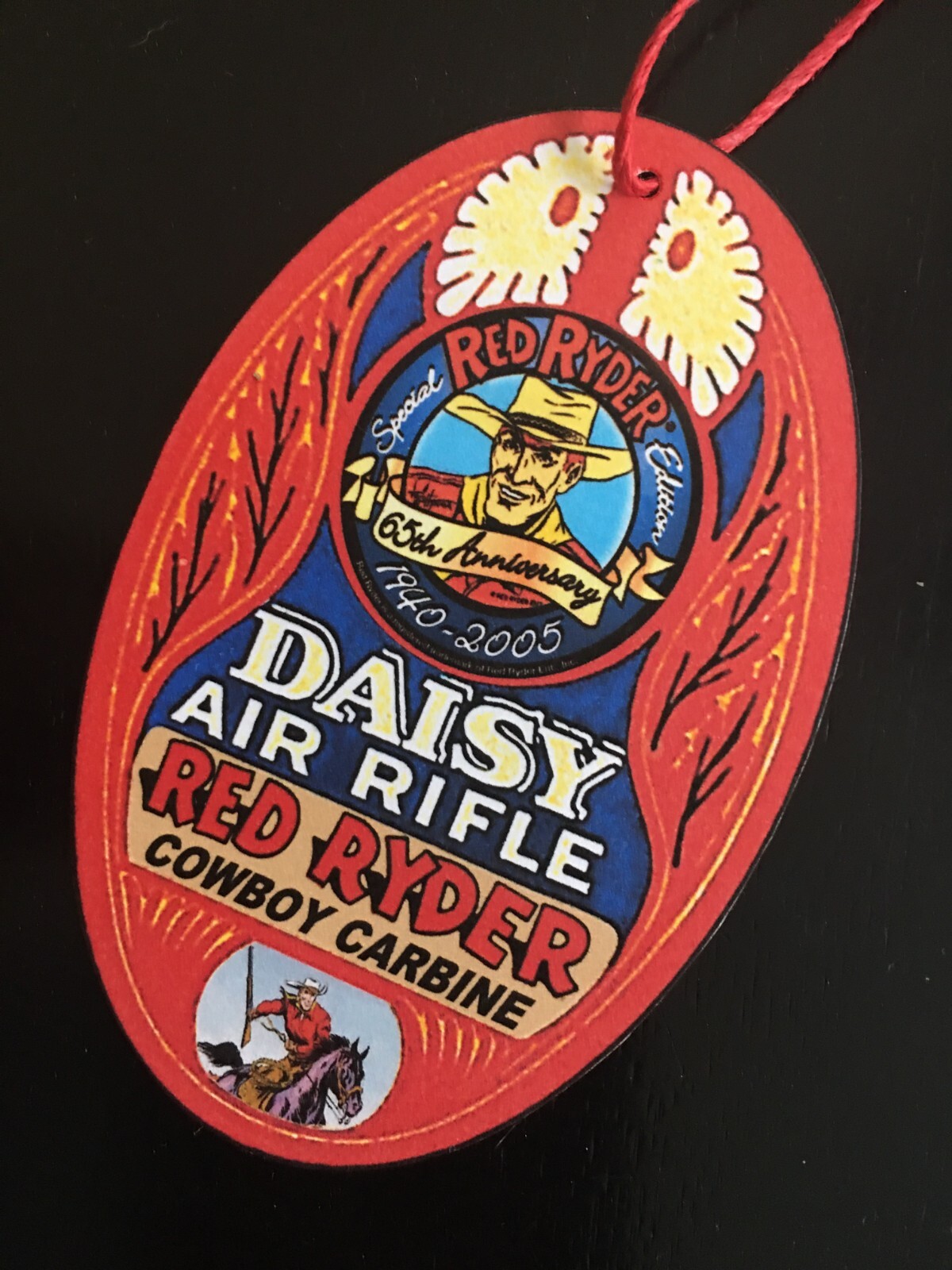 RED RYDER 65th Anniversary Hang Tag for Daisy BB Gun Rifle
