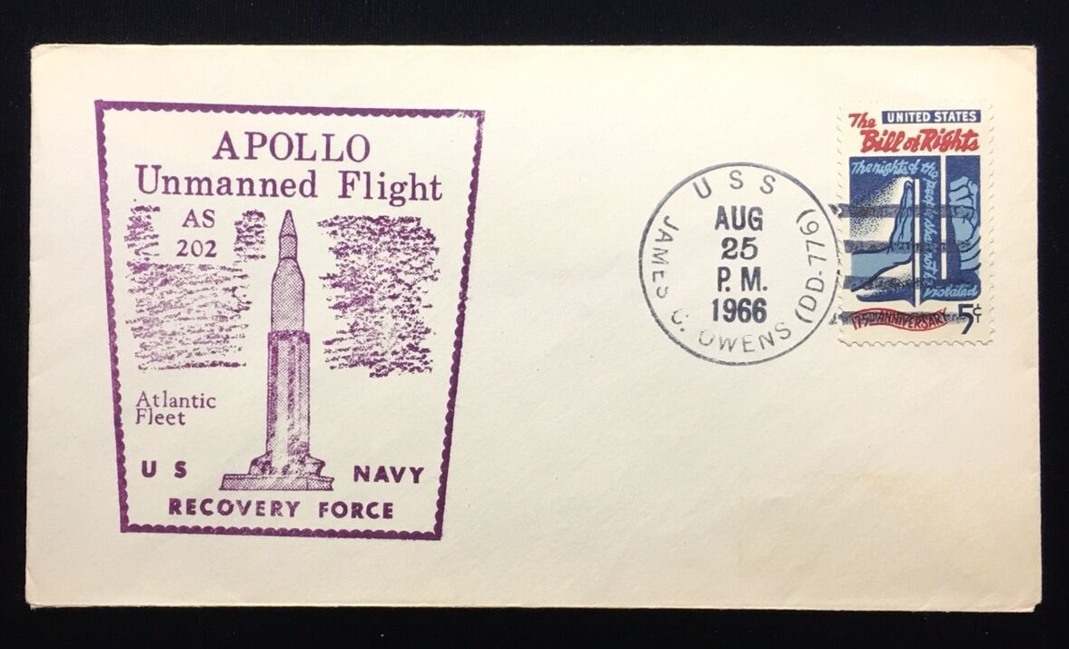 AS-202 APOLLO SECOND UNMANNED SUBORBITAL TEST FLIGHT 1966 FDC FIRST DAY COVER