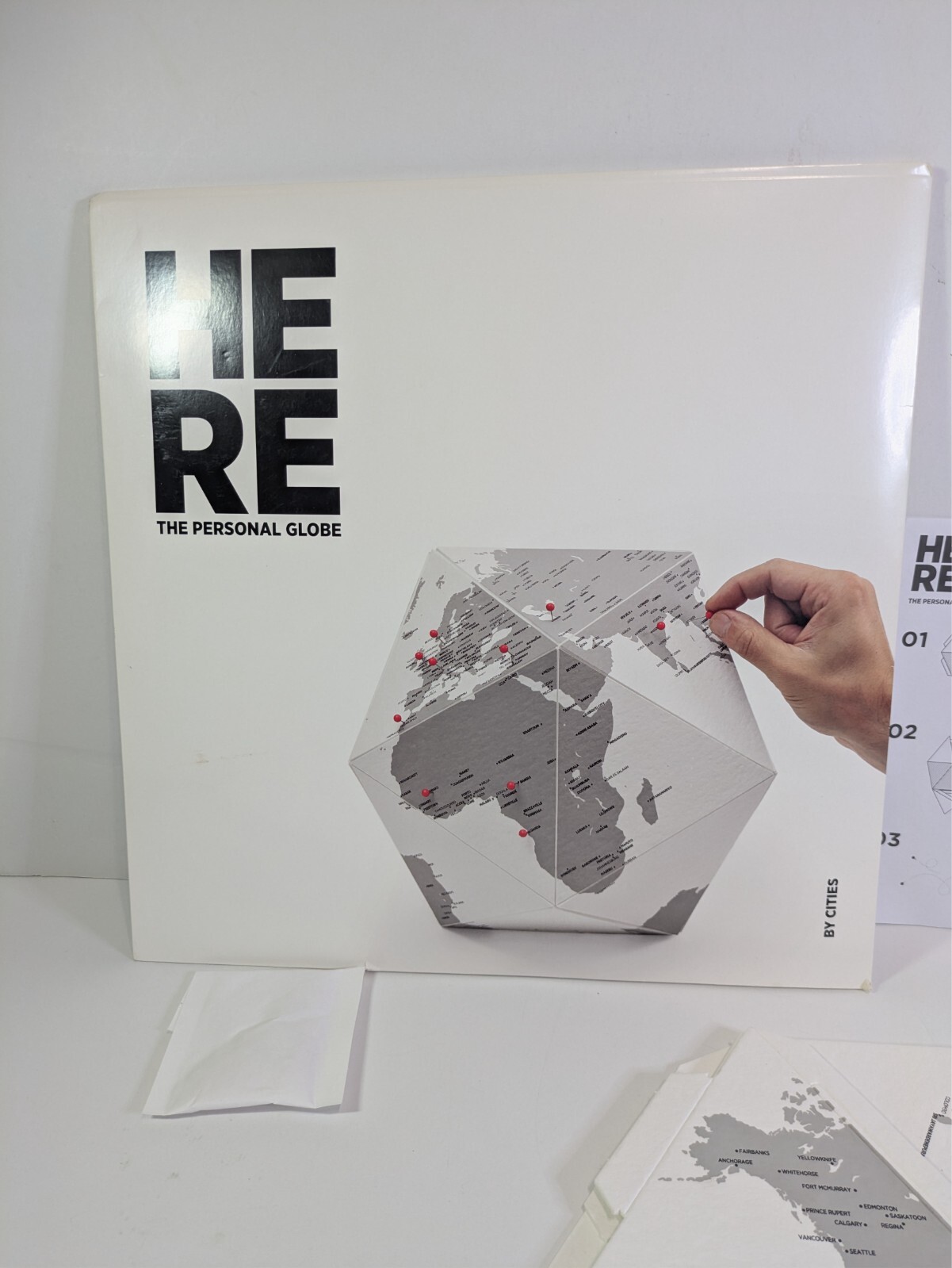 HERE Personal Globe Three-dimensional Paperboard Dodecahedron Cities World Map