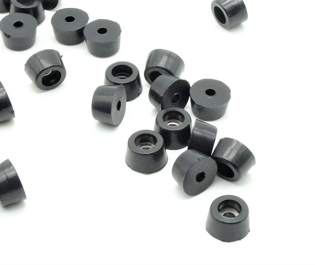 1/2” x 1/4” D X H Rubber Feet w Washer Rubber Bumpers Various package sizes