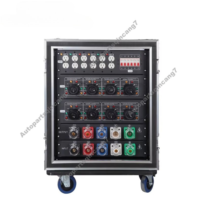 6 Road 20A American Edison Plug 8-Way 19-Pin Output 32A AC 63A Power Distro Box