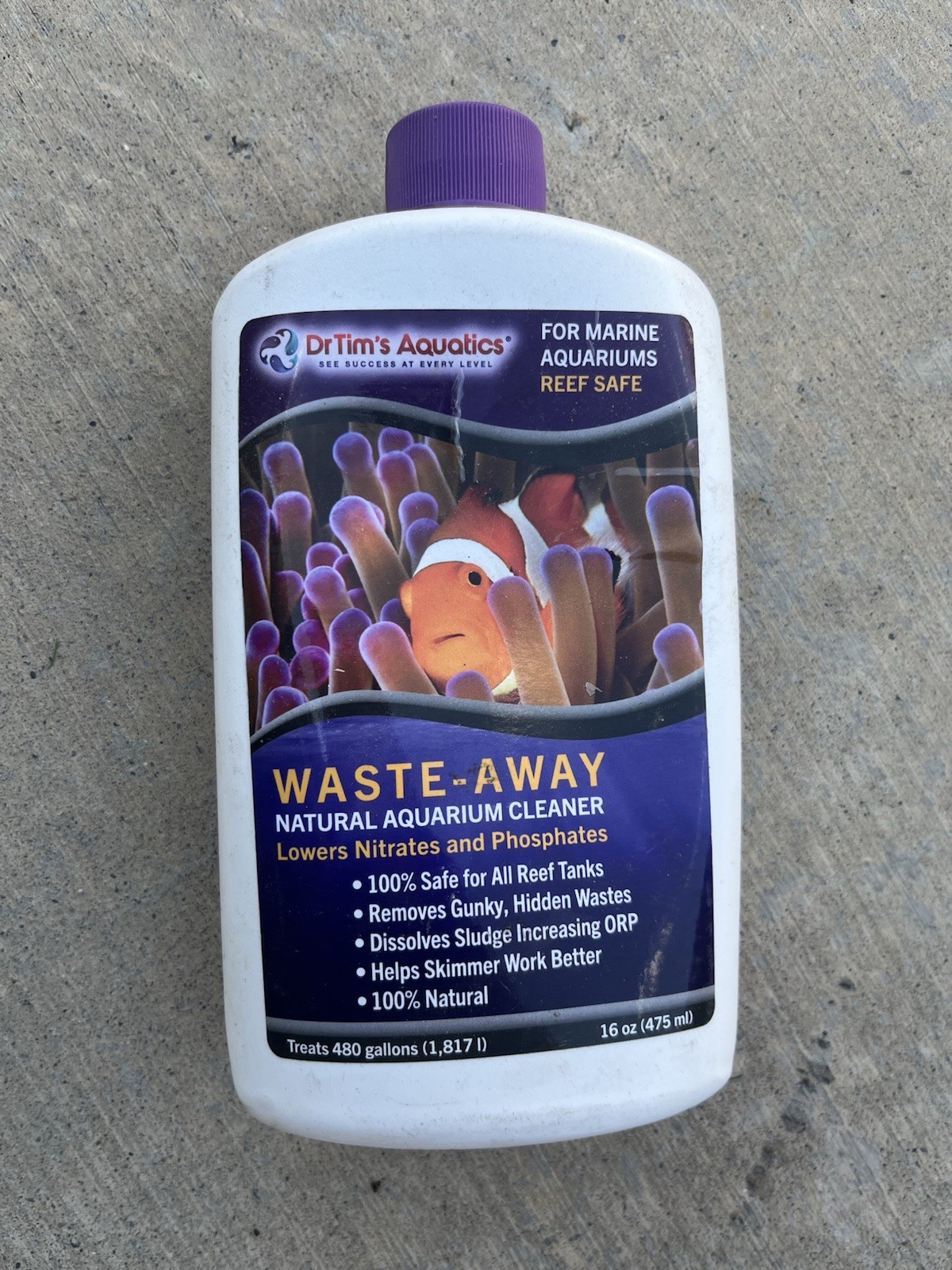 DrTim’s Aquatics Reef Waste-Away Natural Aquarium Cleaner 16 oz.