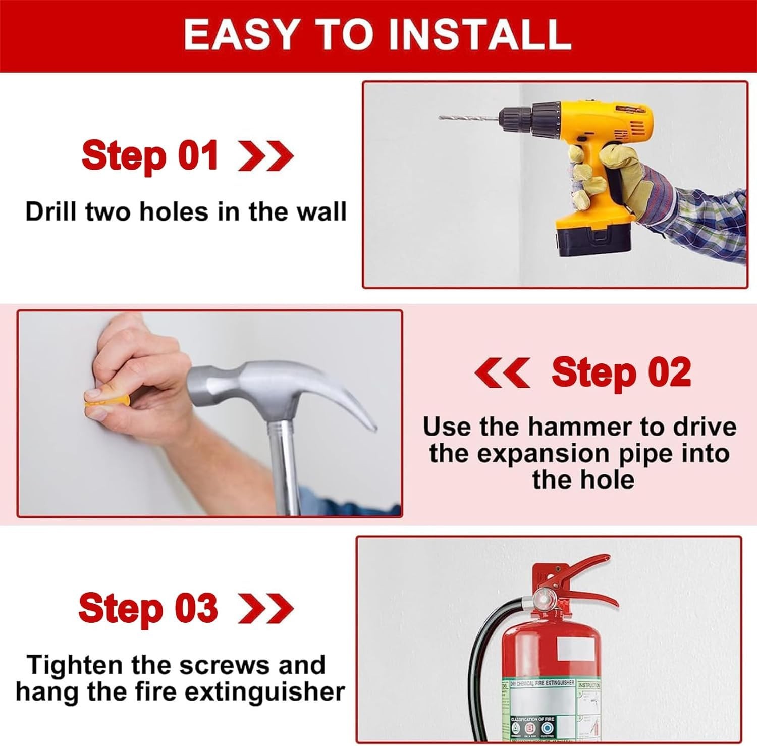 Universal Fire Extinguisher Bracket, Fire Extinguisher Mounts & Brackets (L H...