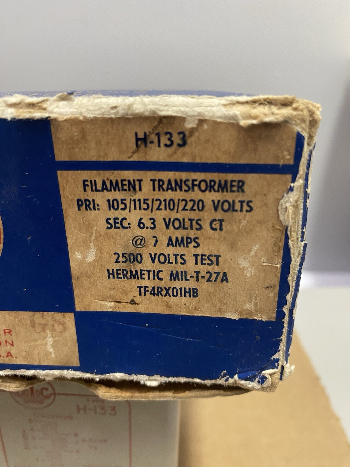 UTC H-133 Filament Transformer
