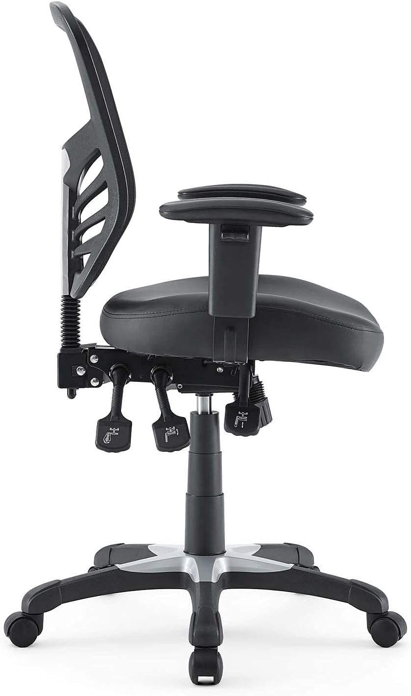 Modway Office Chair, Black | mesh, vegan leather | fully adjustable