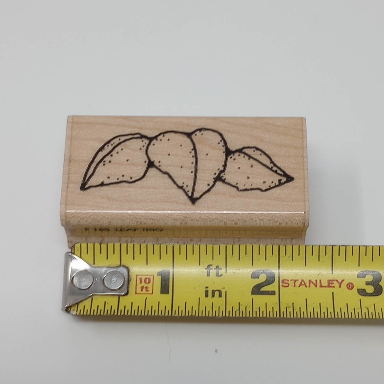 DOTS Leaf Trio Plant Garden Nature F165 Wood Mounted Rubber Stamp