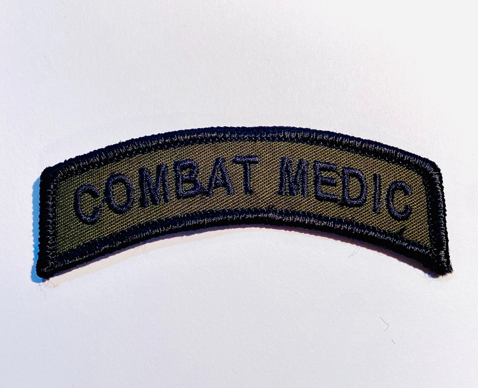 Combat Medic Embroidered Wax Backed - OD Tab - Combat Medic  Navy Corpsman - DOC