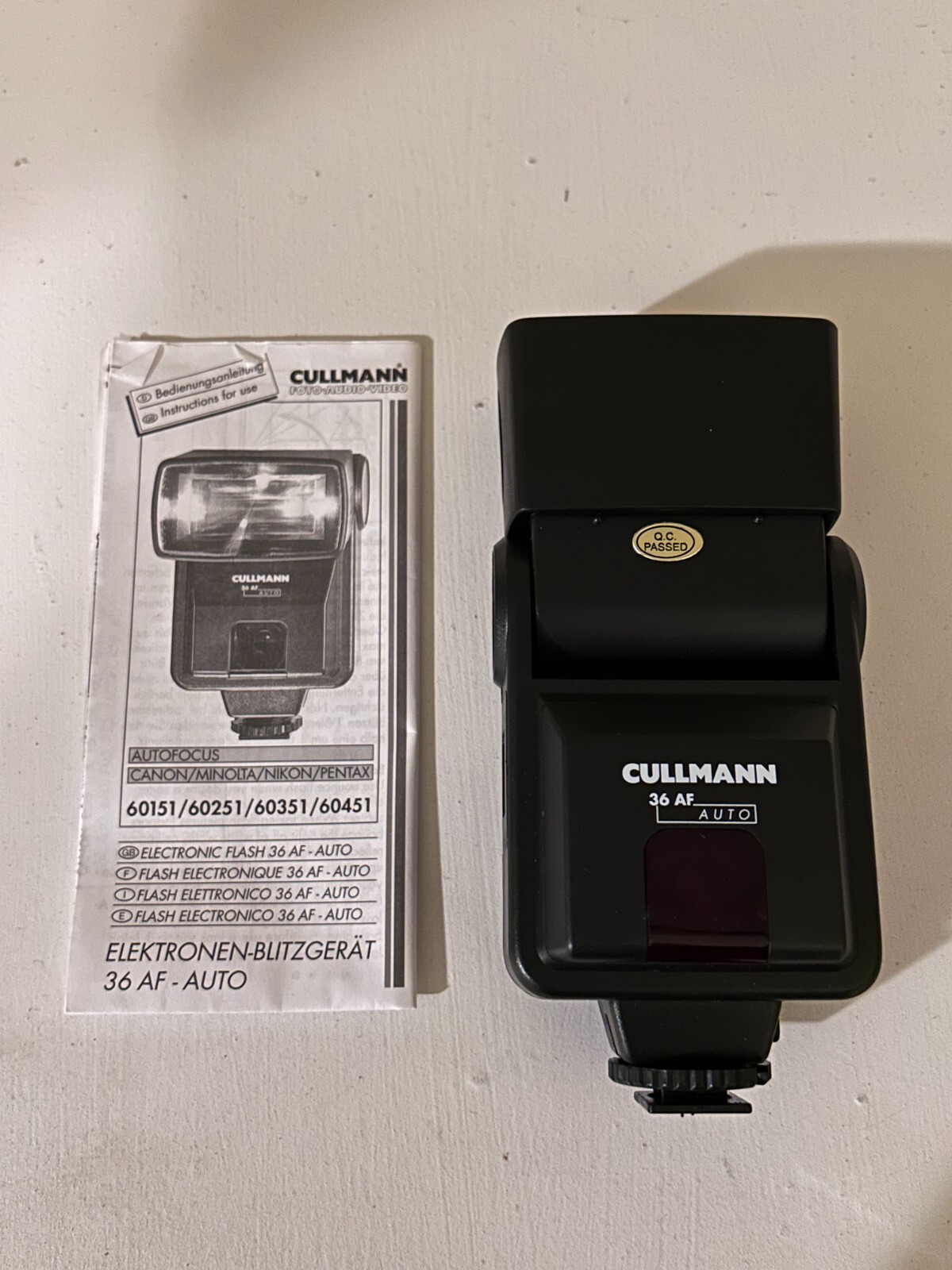 Cullmann 36 AF/N Auto Flash model 60351 for Nikon Camera Untested