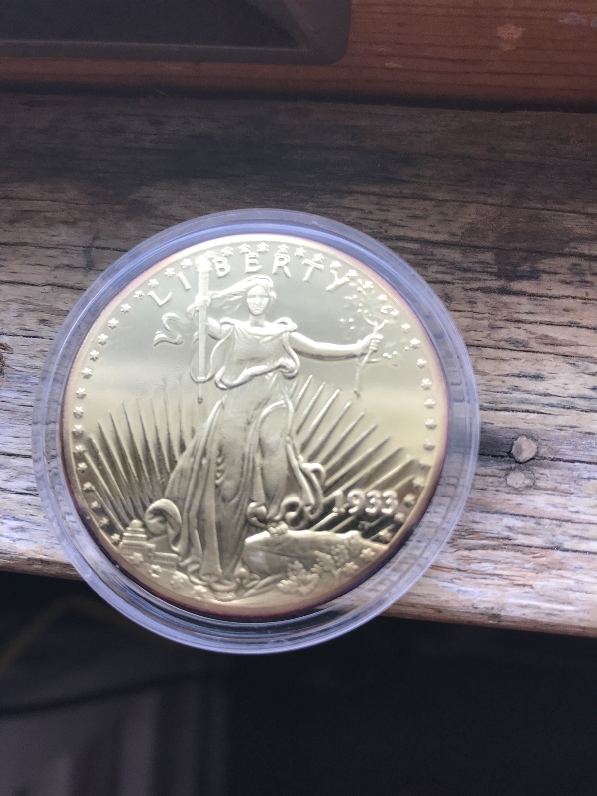1933 GOLD PLATED LIBERTY TWENTY DOLLAR COPY