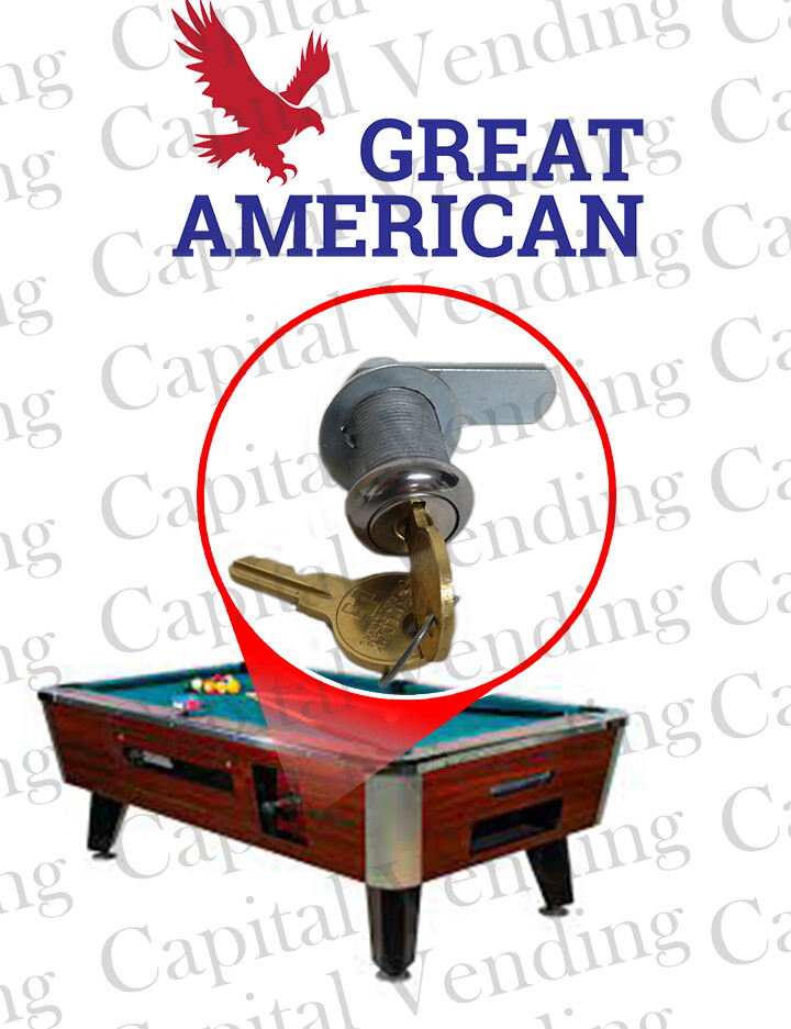 Great American Pool Tables 320 key or replacement lock with key - you select