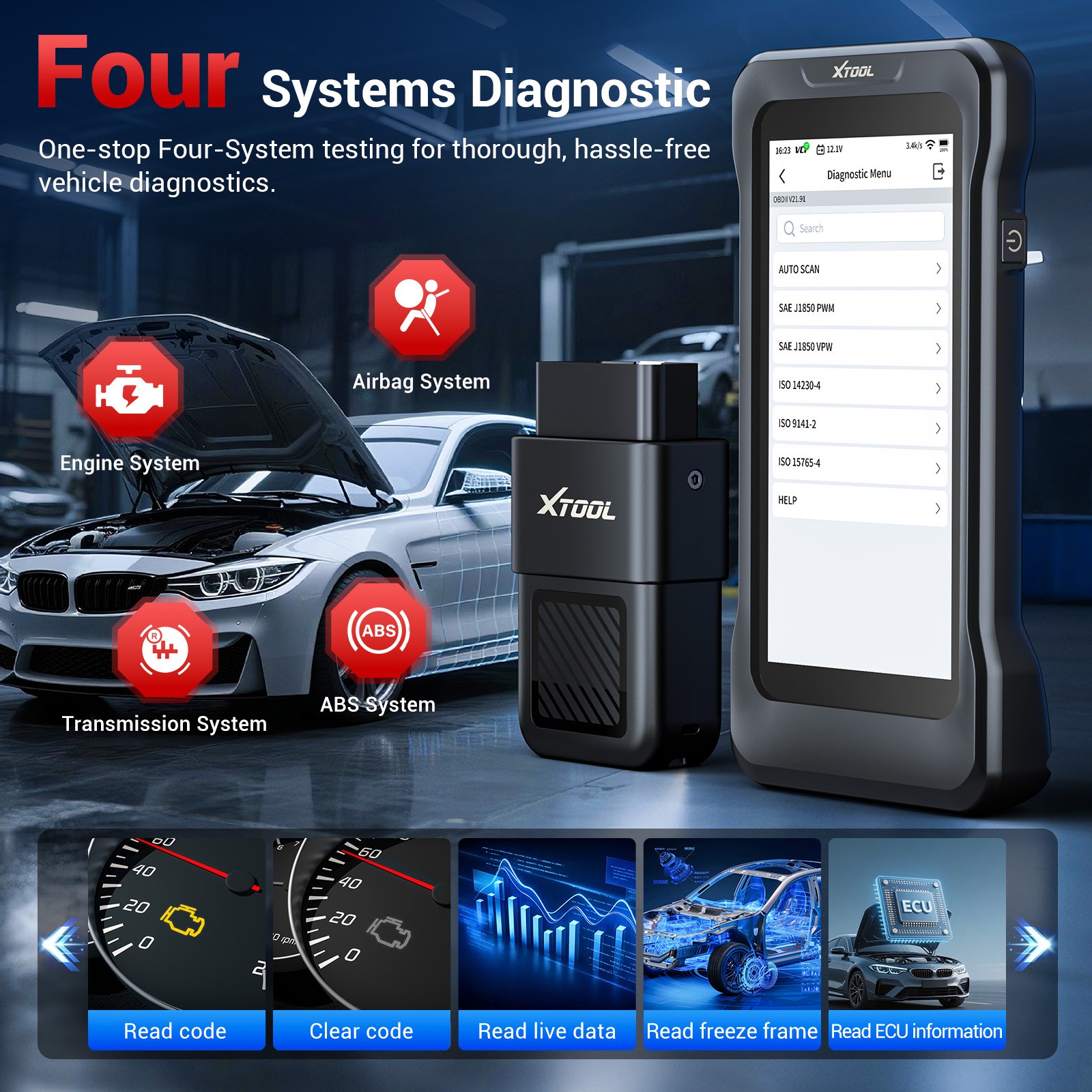 XTOOL TP300 TPMS Sensor Relearn TS100 Programming Tool Auto Diagnostic Scanner