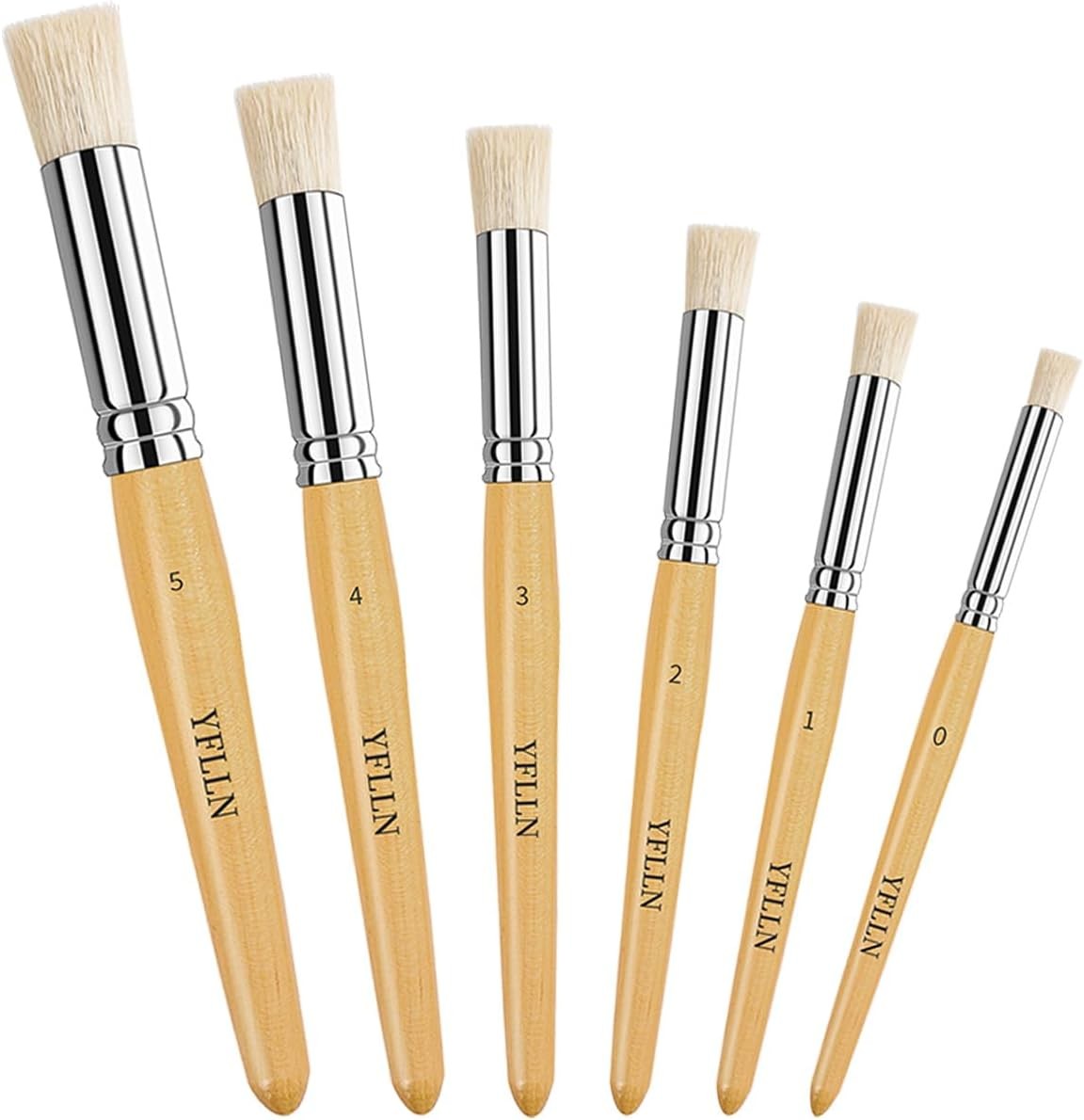 Wooden Stencil Brushes Natural Stencil Bristle Dome Art Painting Brushes