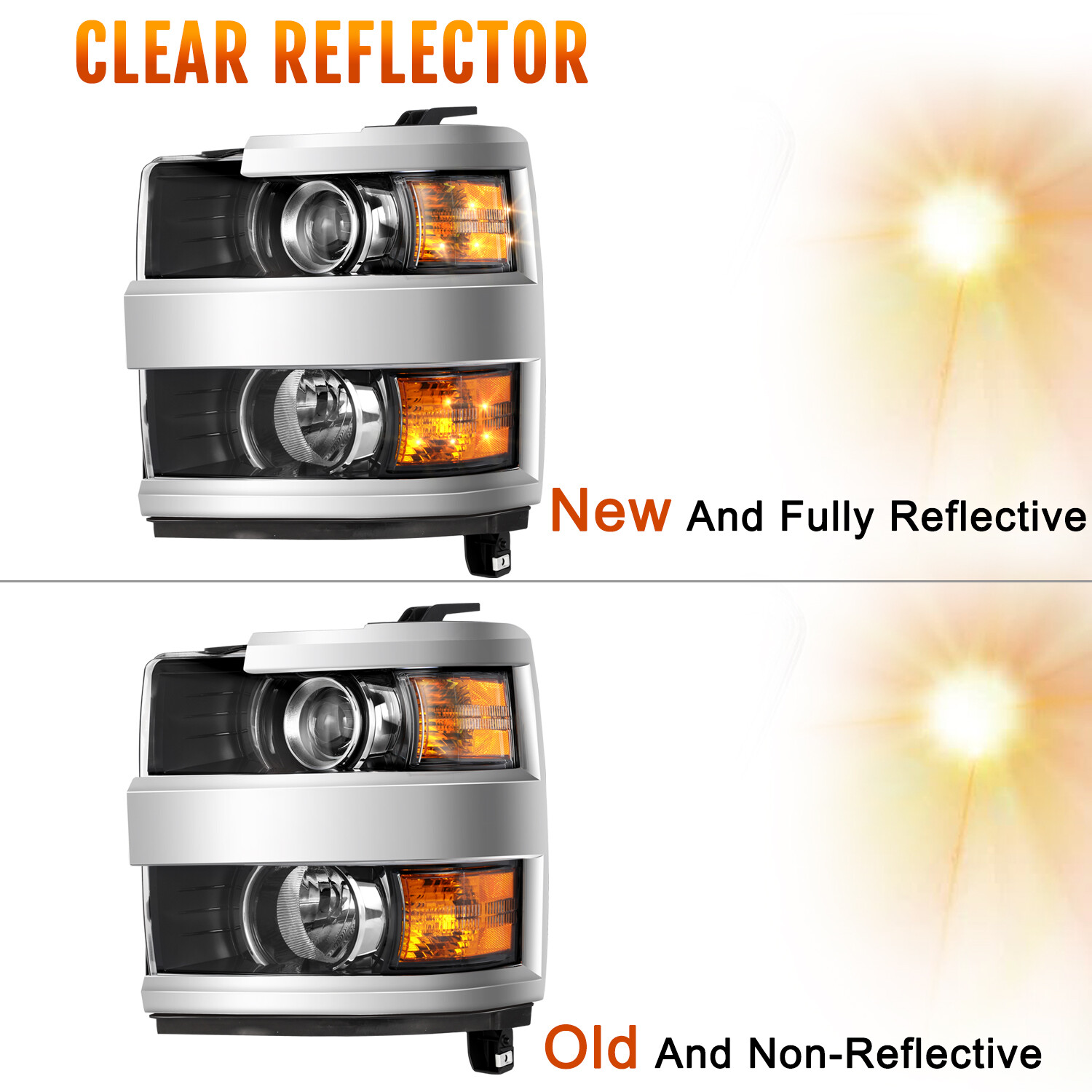 For 2015-2019 Chevy Silverado 2500HD 3500 HID Projector Headlights Left& RIight