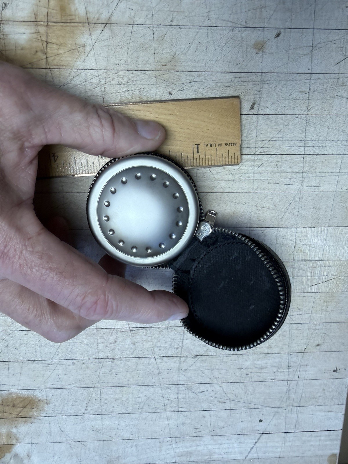 Unbranded  Silver Metal Yo-yo With Case Artisan Heavy