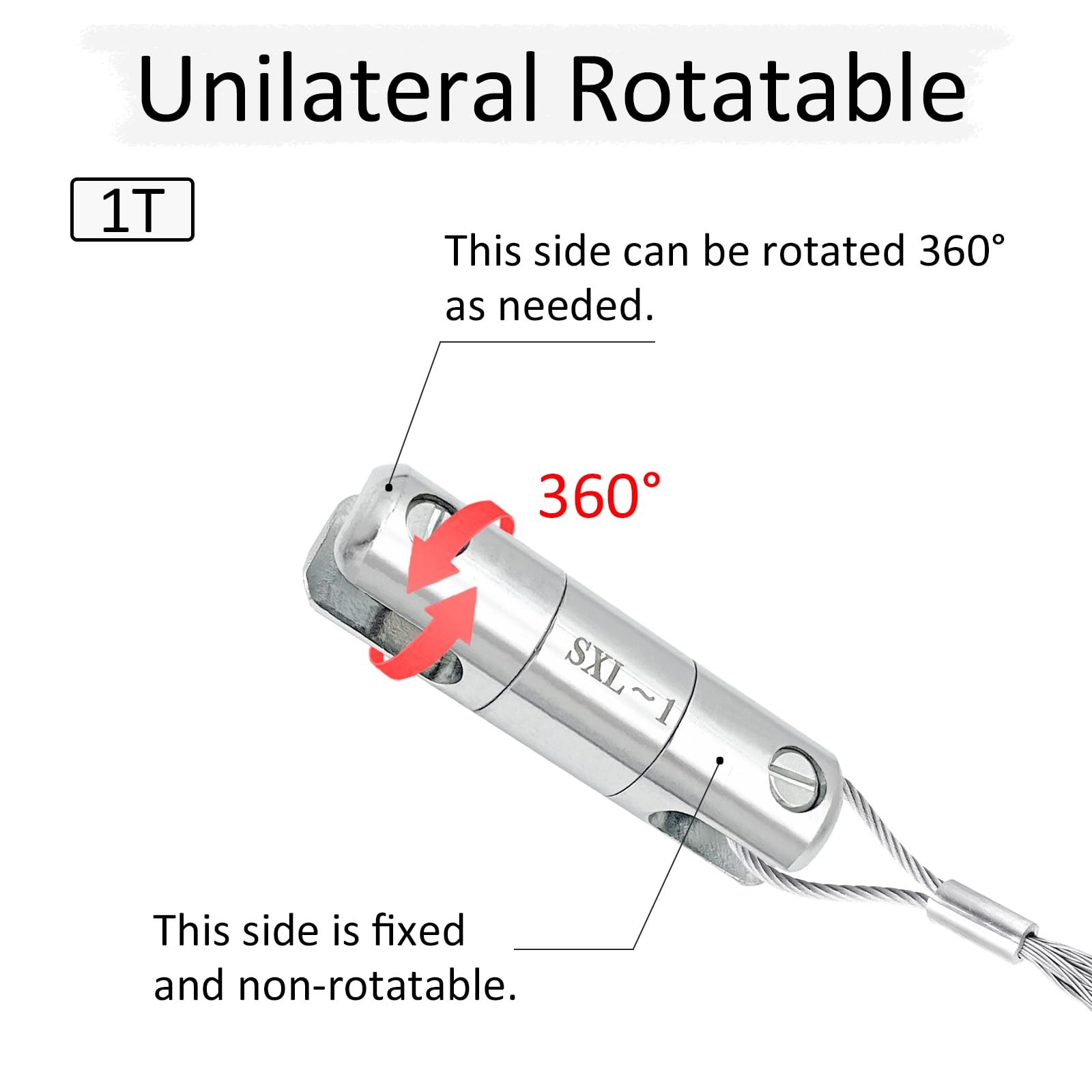 1 PC 1 Ton Cable Pulling Swivel Wire Bearing Breakaway Tool Construction