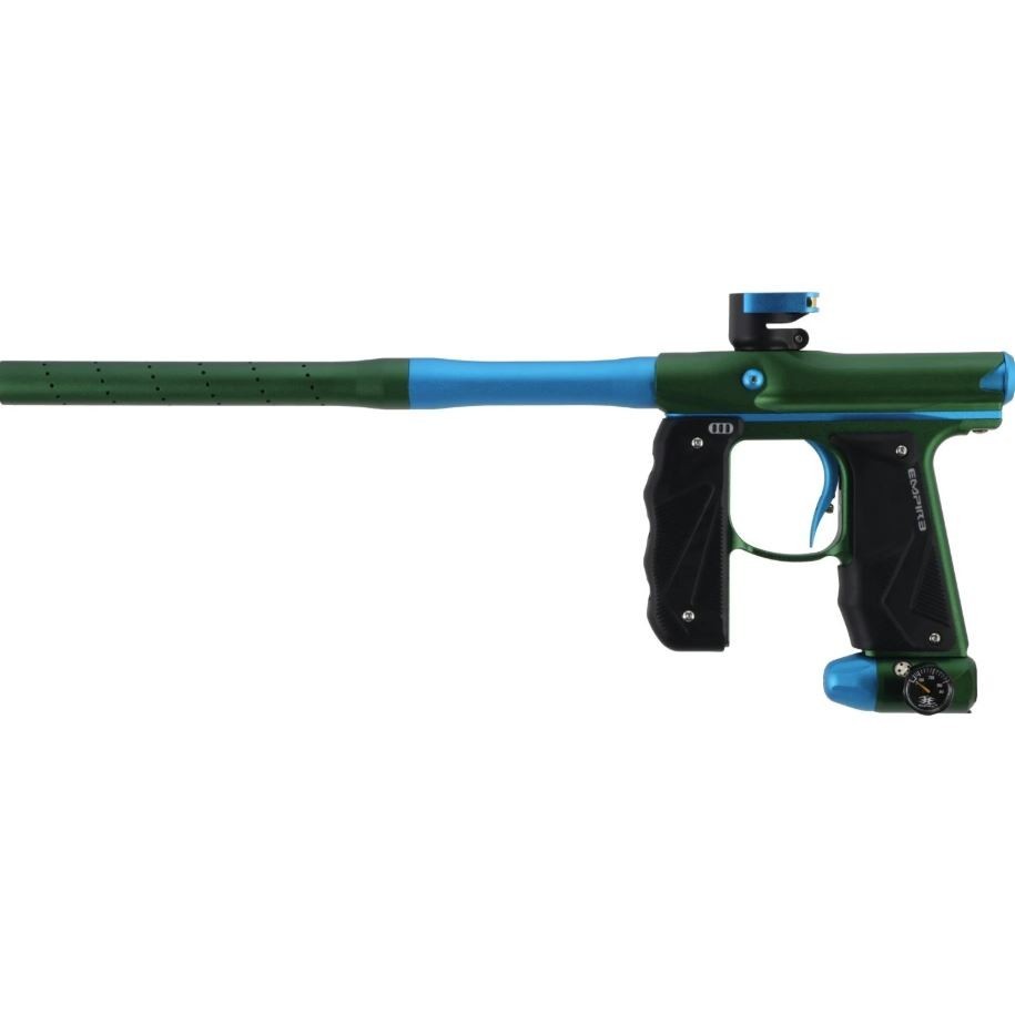 Empire Mini GS Paintball Gun Electronic Marker 2pc Barrel Dust Green/Aqua