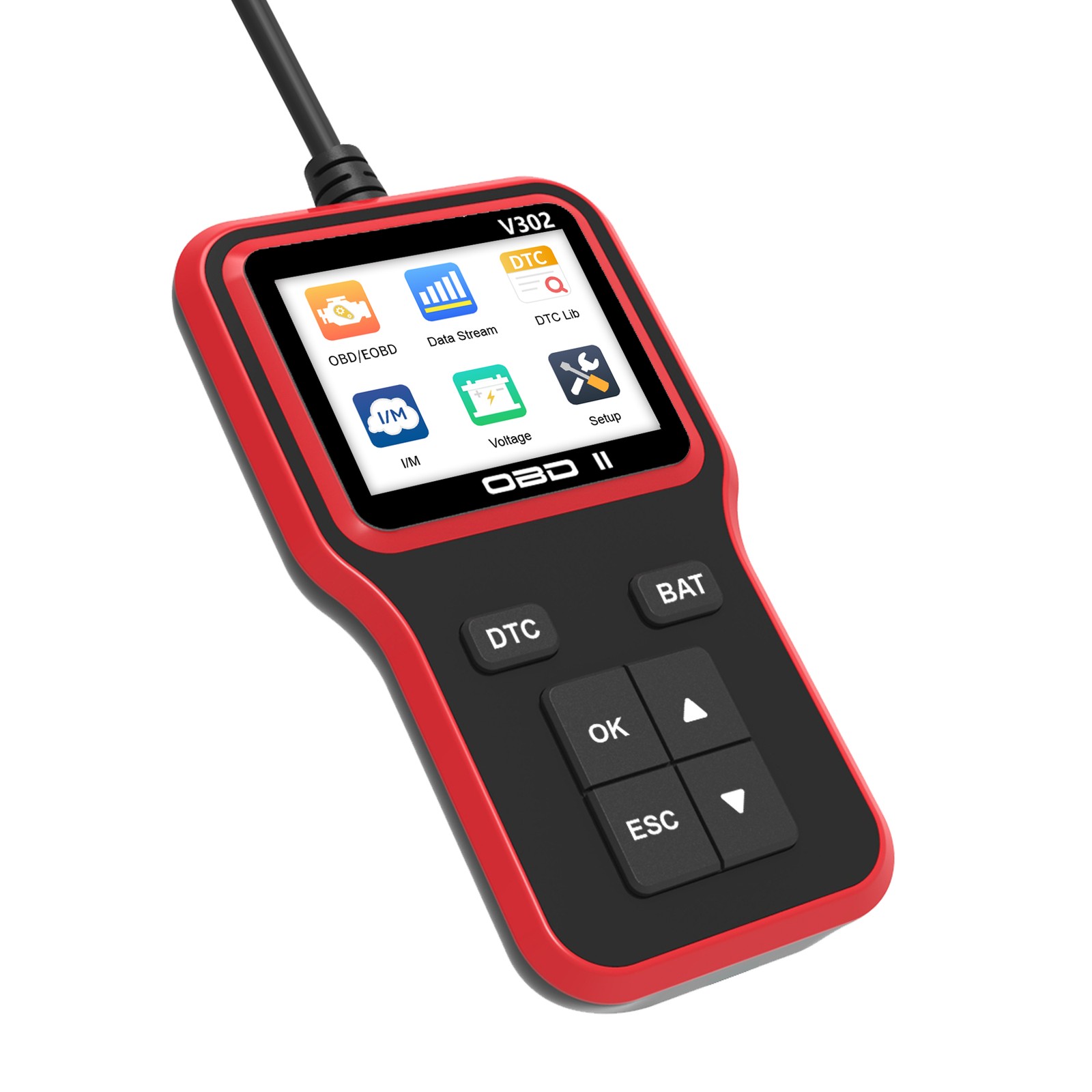 OBD2 Scanner Car Code Reader Battery Voltage Test O2 Sensor Live Data EVAP Test
