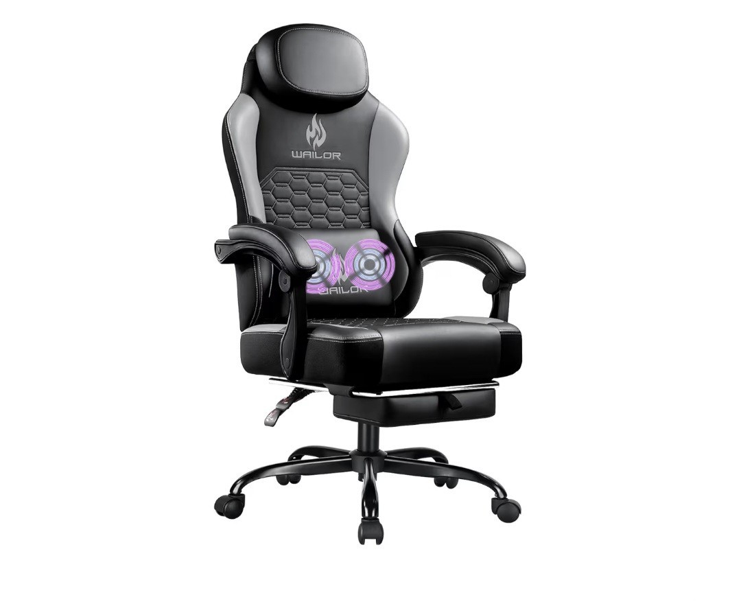 Wailor Gaming Chair Ergonomic Adjustable Recline Pocket Spring Cushion Armrest …