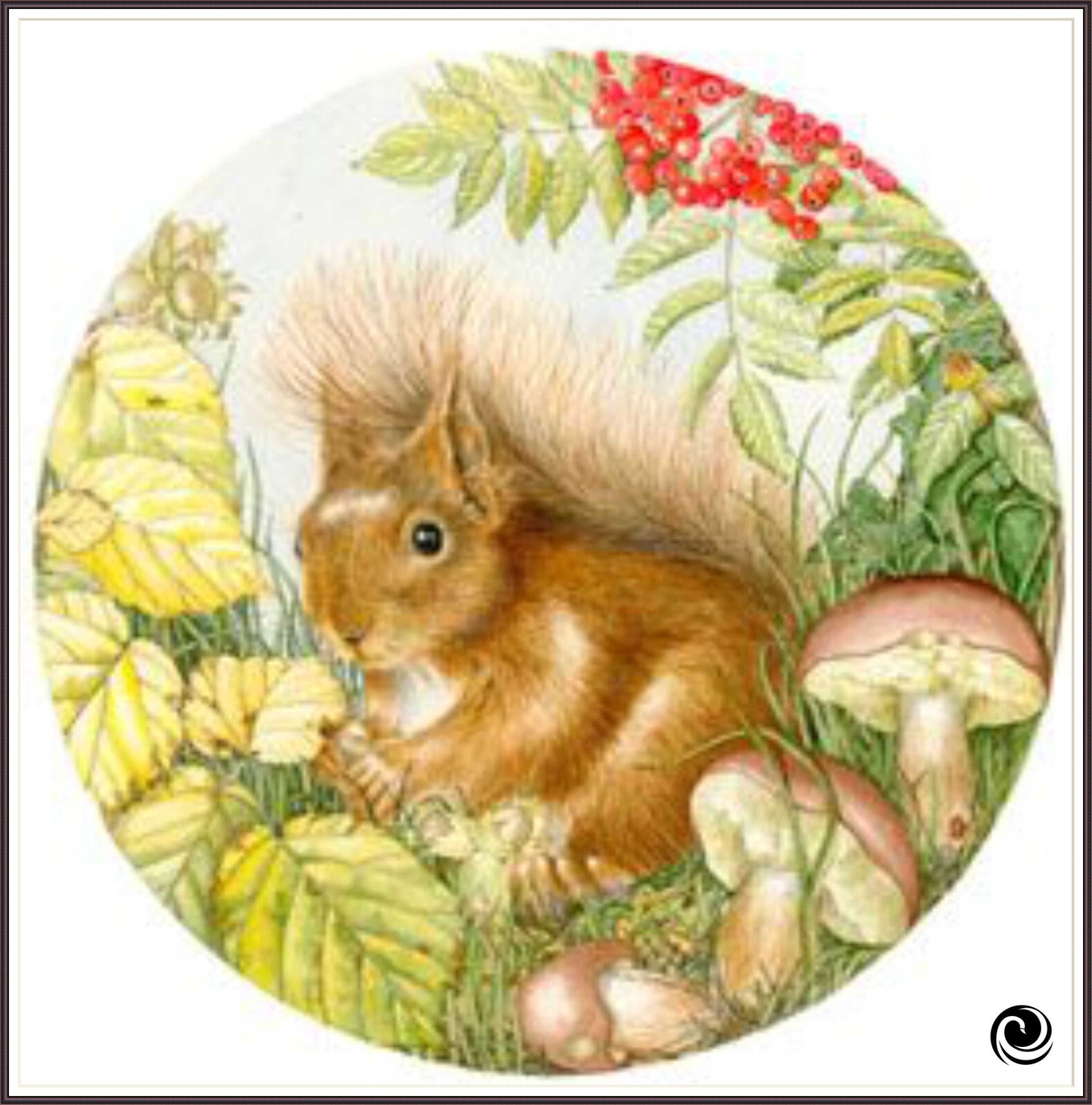 Playful Squirrel 138 Chart Counted Cross Stitch Pattern DMC